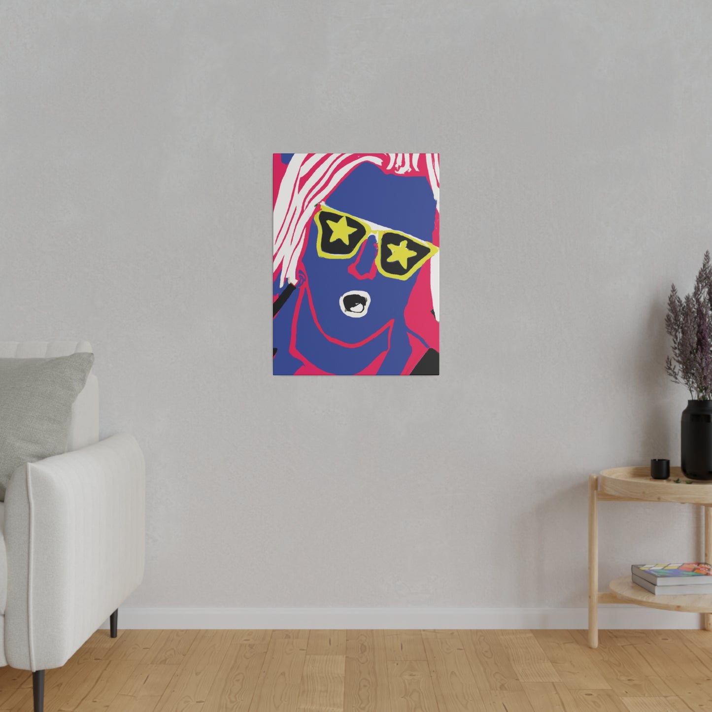 2409U - Rockstar Painting Print | Face | Abstract | Poster | Home Decor | Wall Art | Music Art | Canvas