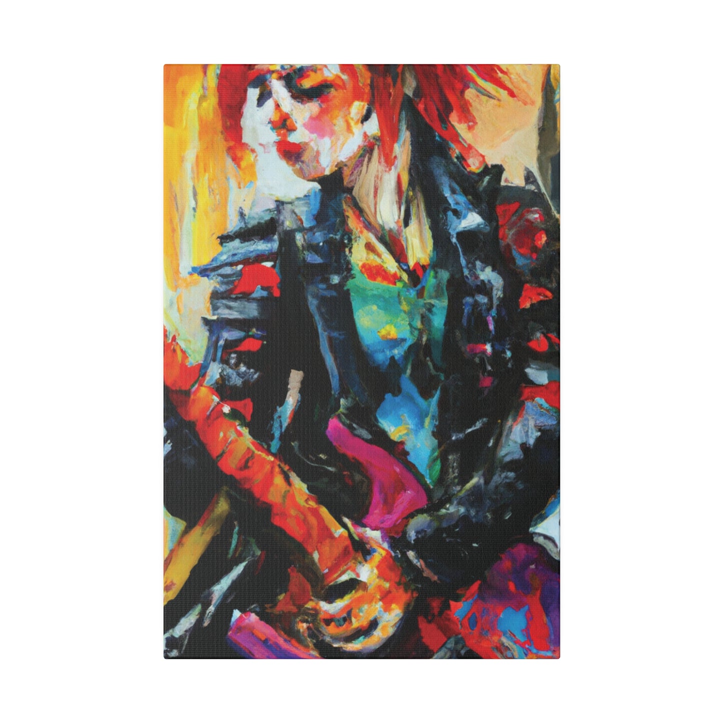 8596X - Rockstar Oil Painting Style Print | Poster | Home Decor | Wall Art | Music Art | Canvas