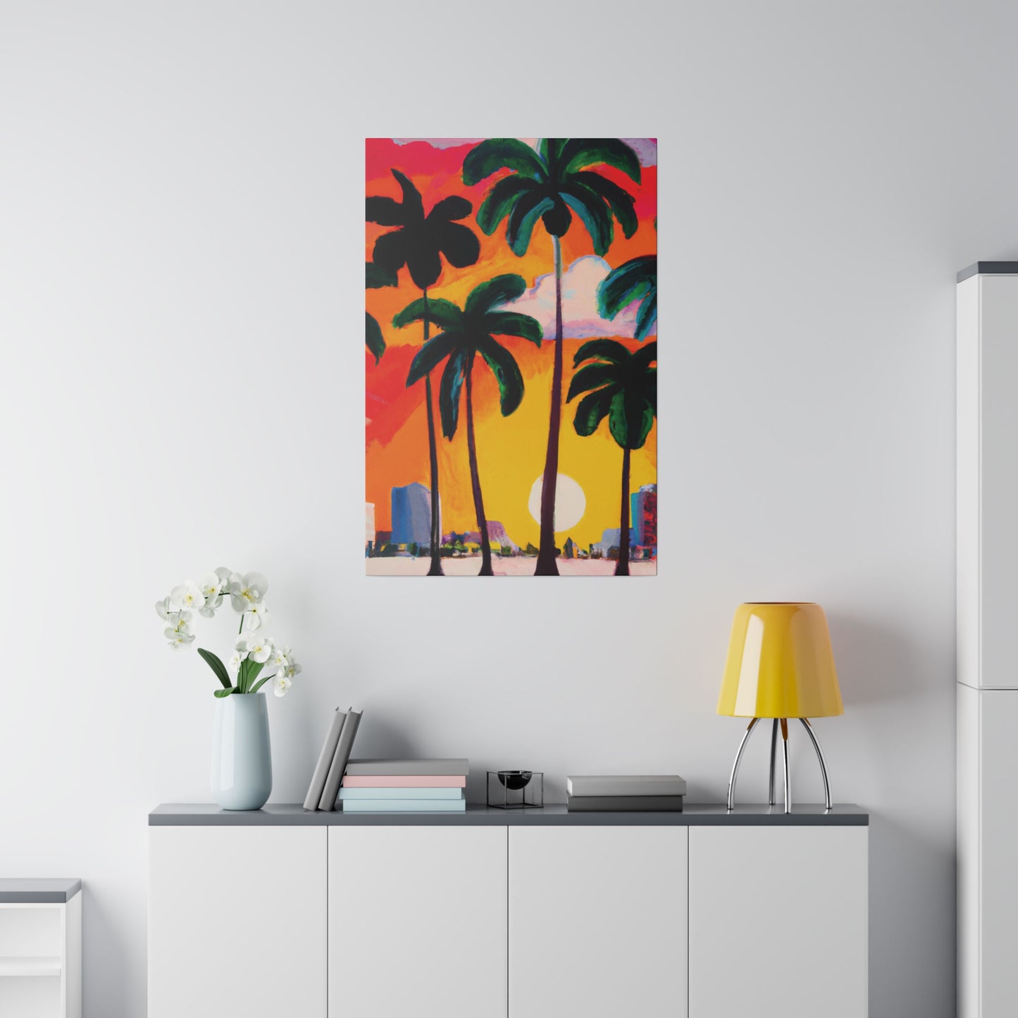 4327O - Miami Beach Sunset Painting Print | Miami | Beach | Sunset | Poster | Home Decor | Wall Art | Canvas