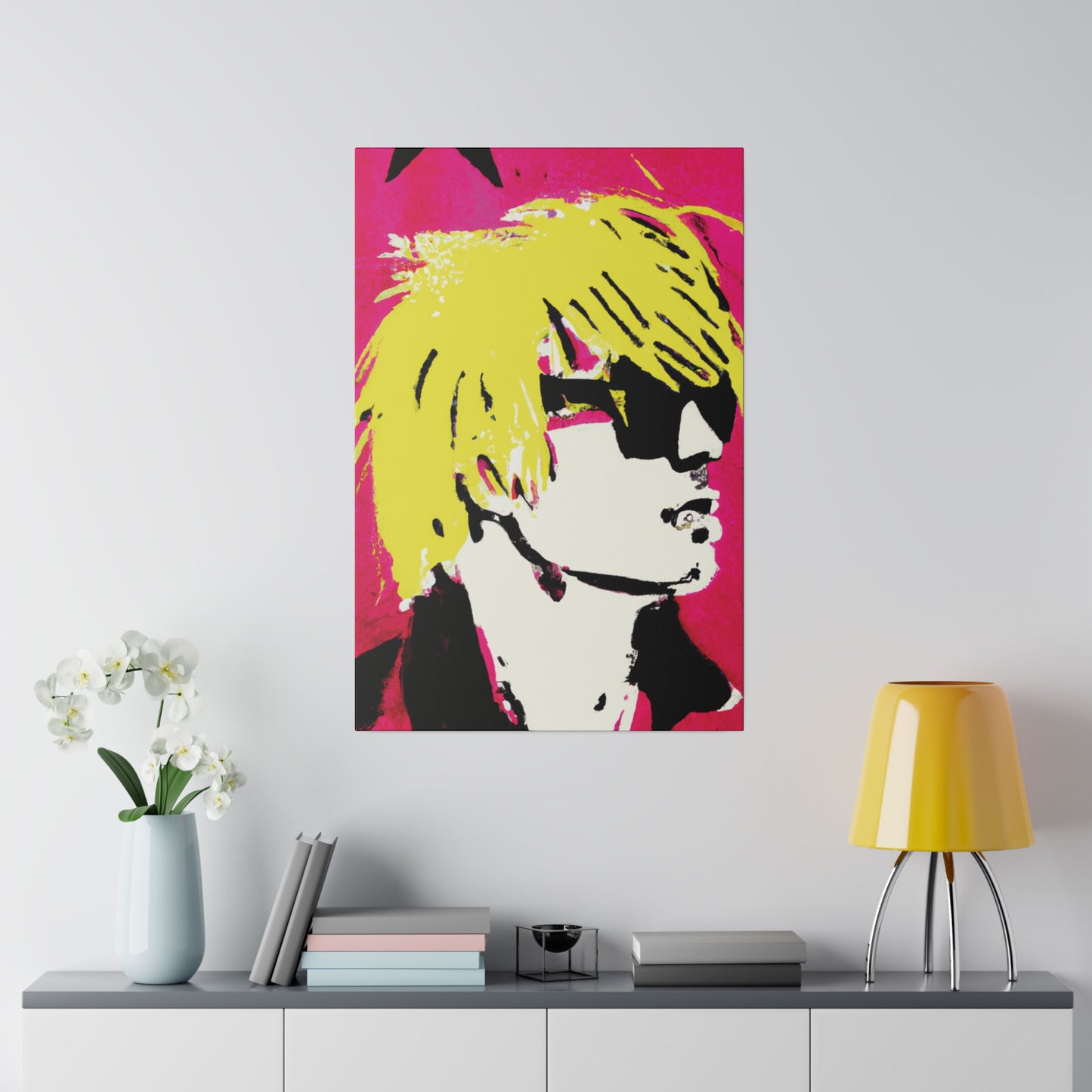 6662A - Rockstar Painting Print | Face | Abstract | Poster | Home Decor | Wall Art | Music Art | Canvas