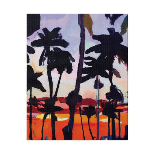 4161D - Miami Beach Sunset Painting Print | Miami | Beach | Sunset | Poster | Home Decor | Wall Art | Canvas