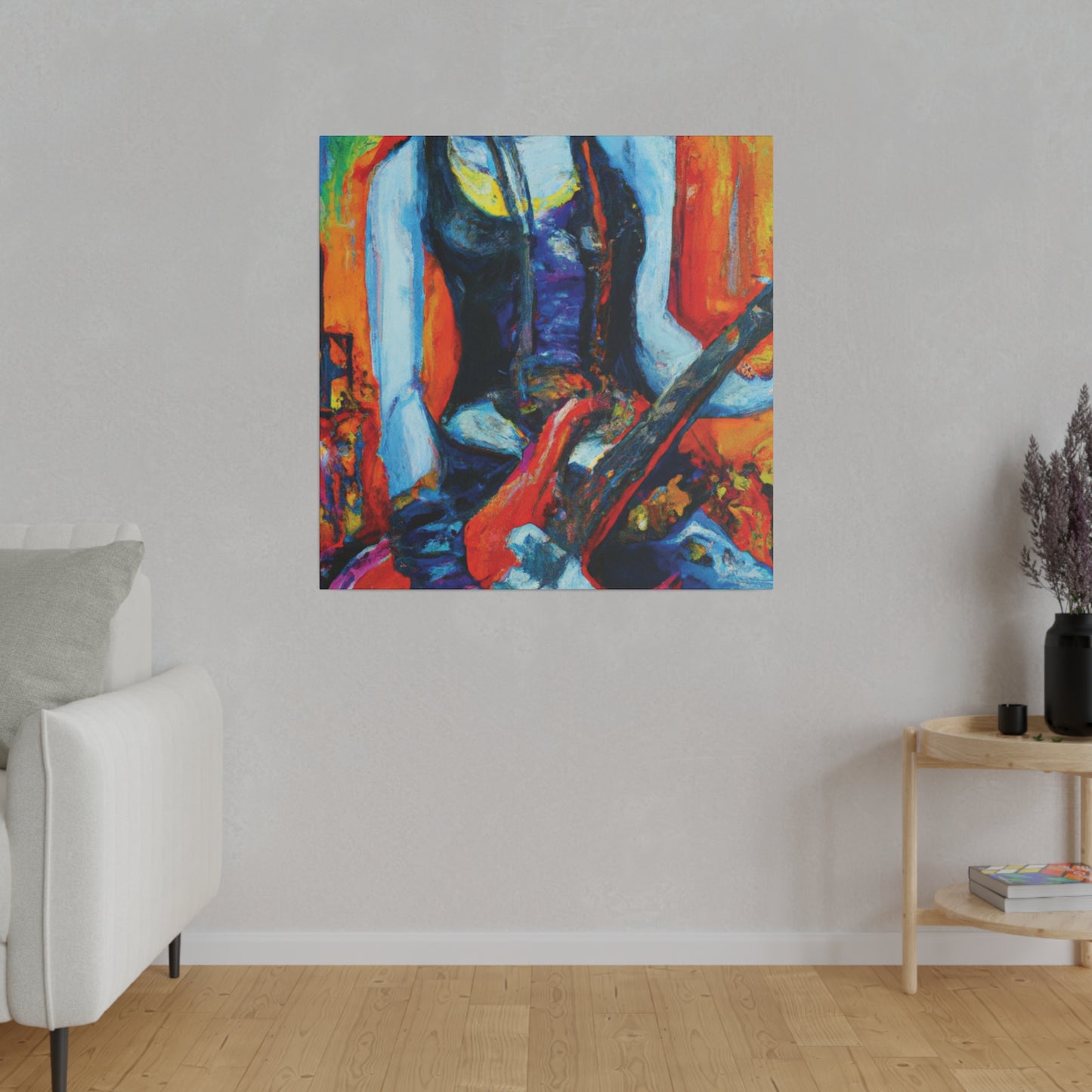 9232G - Rockstar Oil Painting Style Print | Poster | Home Decor | Wall Art | Music Art | Canvas