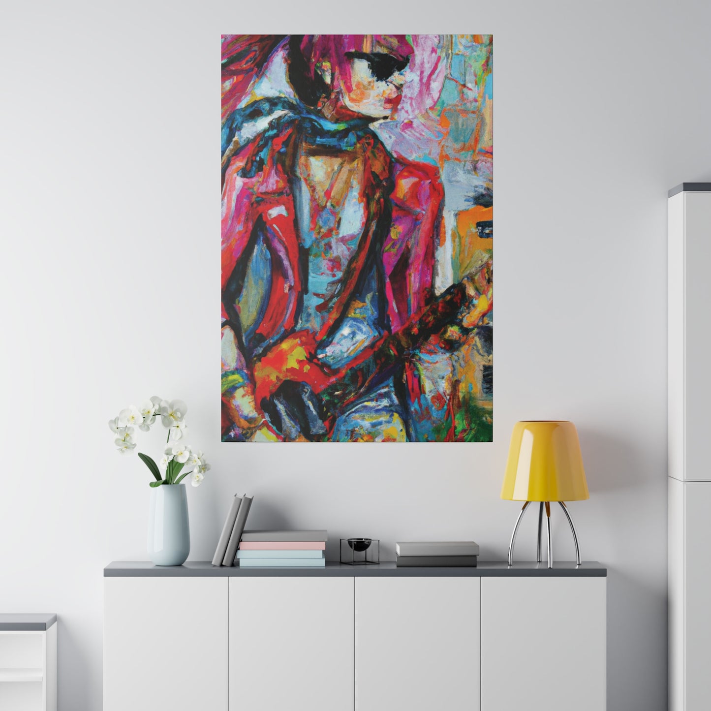 5694F - Rockstar Oil Painting Style Print | Poster | Home Decor | Wall Art | Music Art | Canvas