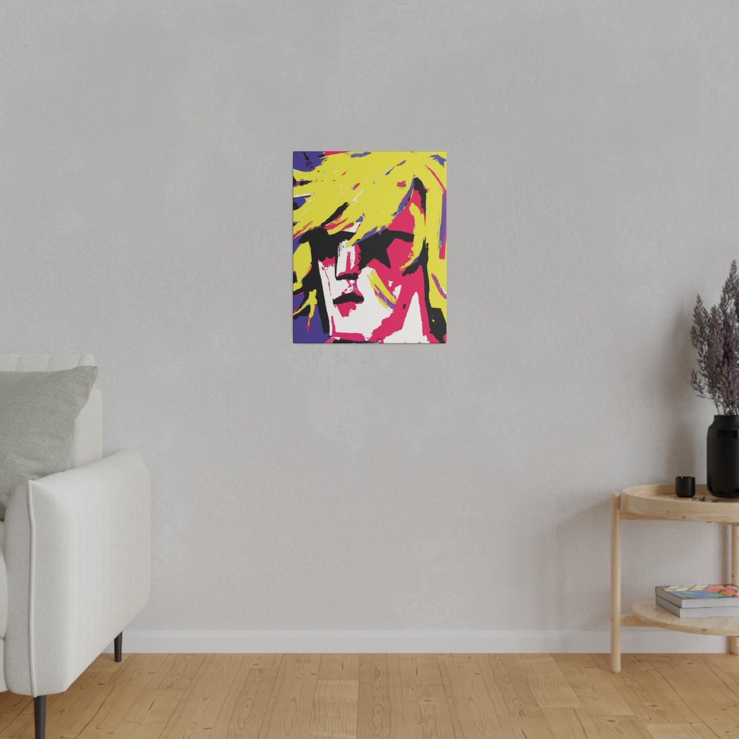 7709F - Rockstar Painting Print | Face | Abstract | Poster | Home Decor | Wall Art | Music Art | Canvas