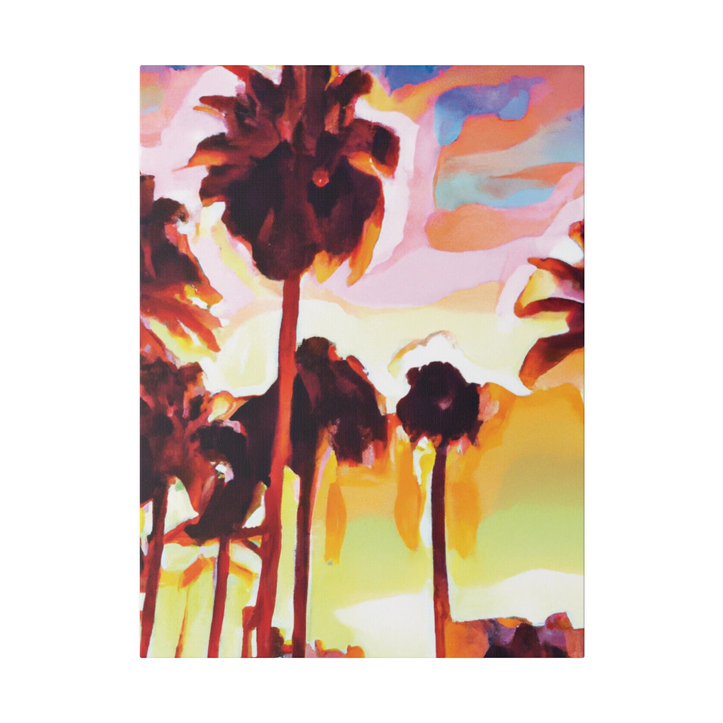 7678L - Miami Beach Sunset Painting Print | Miami | Beach | Sunset | Poster | Home Decor | Wall Art | Canvas