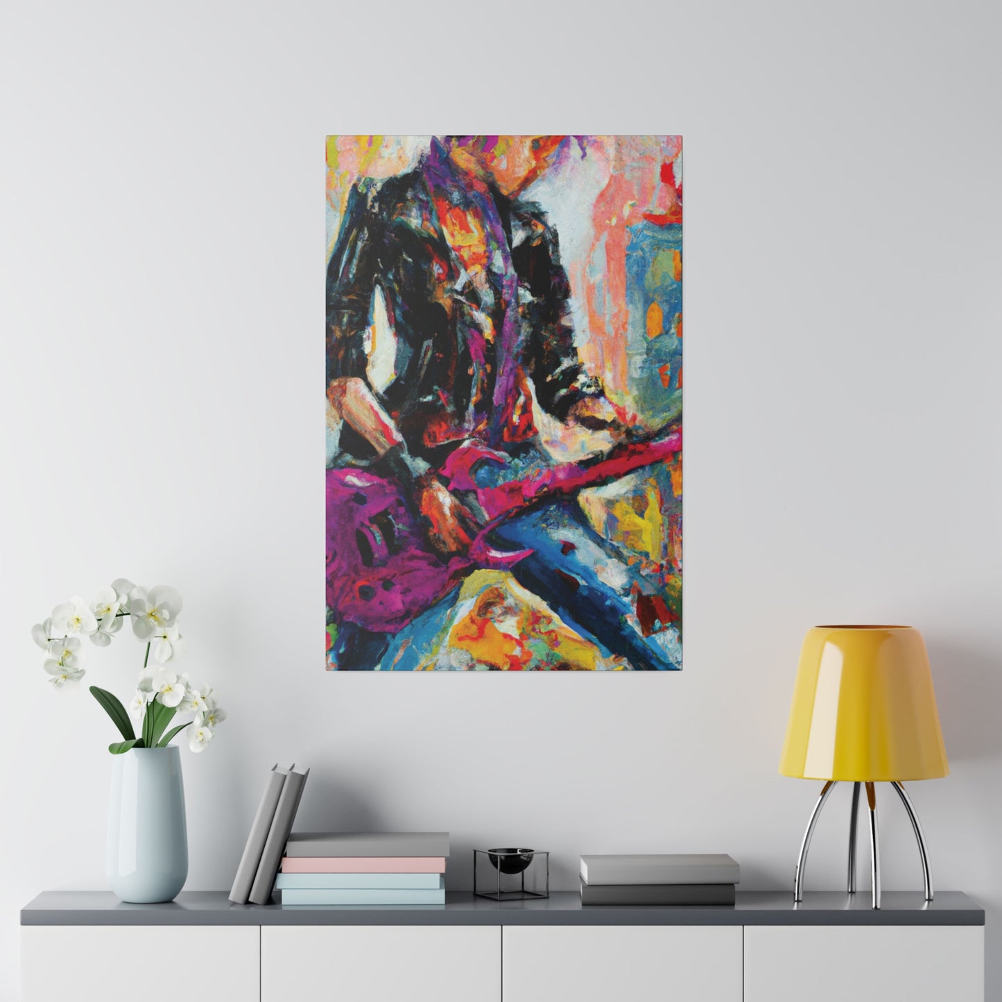 9175L - Rockstar Oil Painting Style Print | Poster | Home Decor | Wall Art | Music Art | Canvas