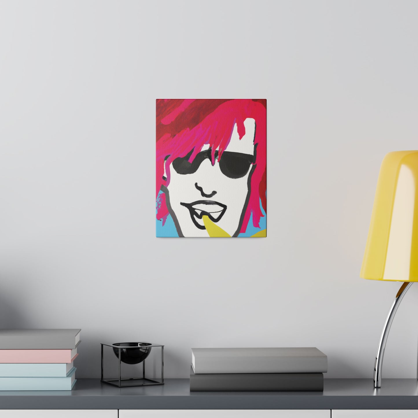 8342F - Rockstar Painting Print | Face | Abstract | Poster | Home Decor | Wall Art | Music Art | Canvas