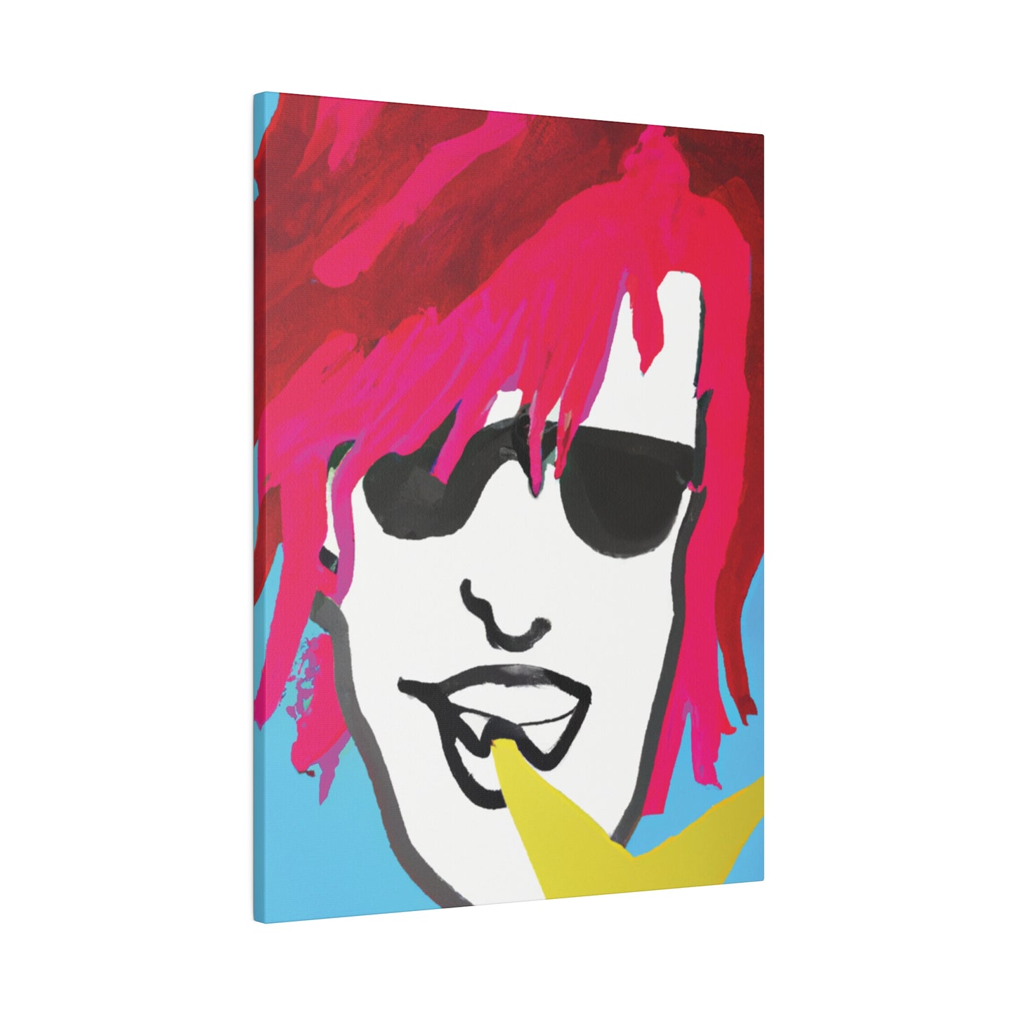 8342F - Rockstar Painting Print | Face | Abstract | Poster | Home Decor | Wall Art | Music Art | Canvas