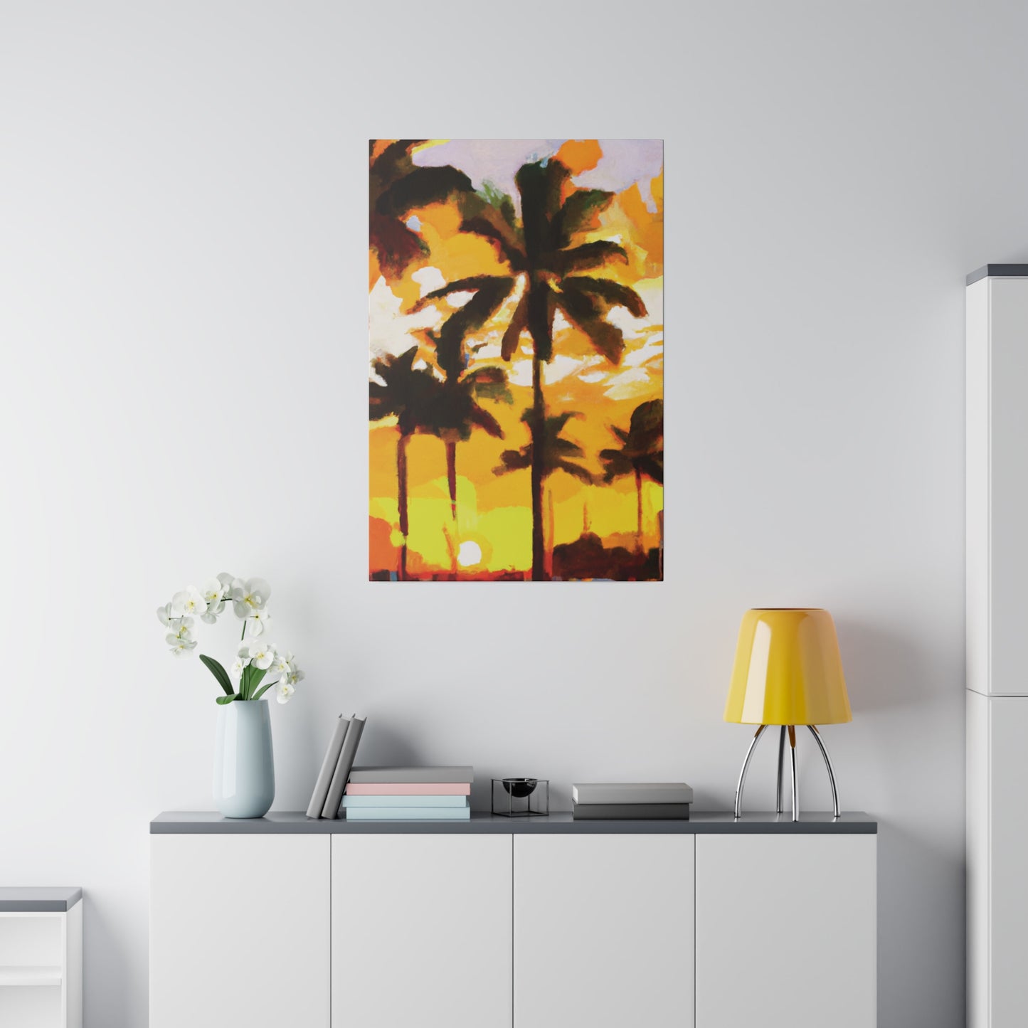 3197H - Miami Beach Sunset Painting Print | Miami | Beach | Sunset | Poster | Home Decor | Wall Art | Canvas