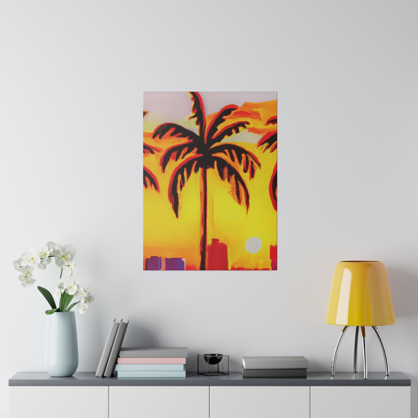 6539T - Miami Beach Sunset Painting Print | Miami | Beach | Sunset | Poster | Home Decor | Wall Art | Canvas