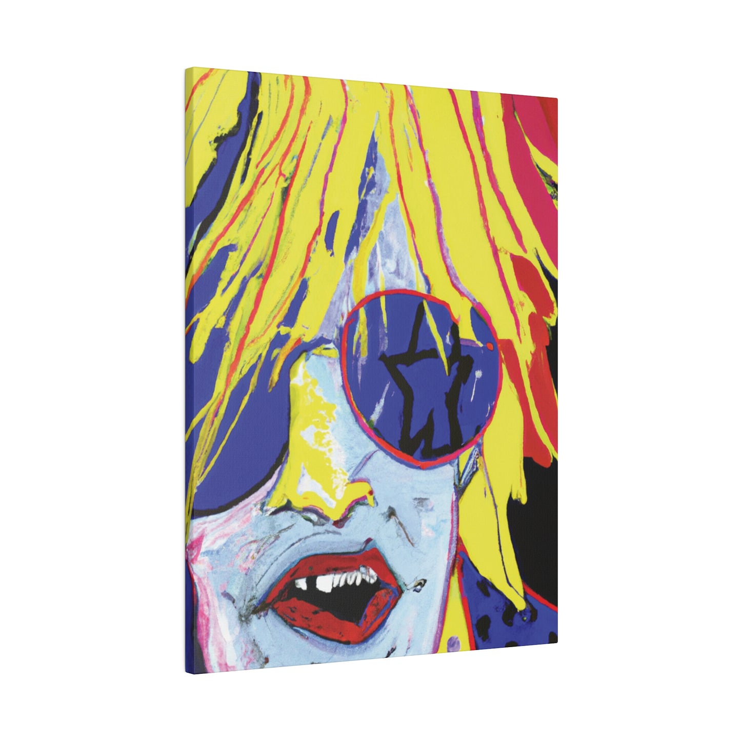 8742G - Rockstar Painting Print | Face | Abstract | Poster | Home Decor | Wall Art | Music Art | Canvas