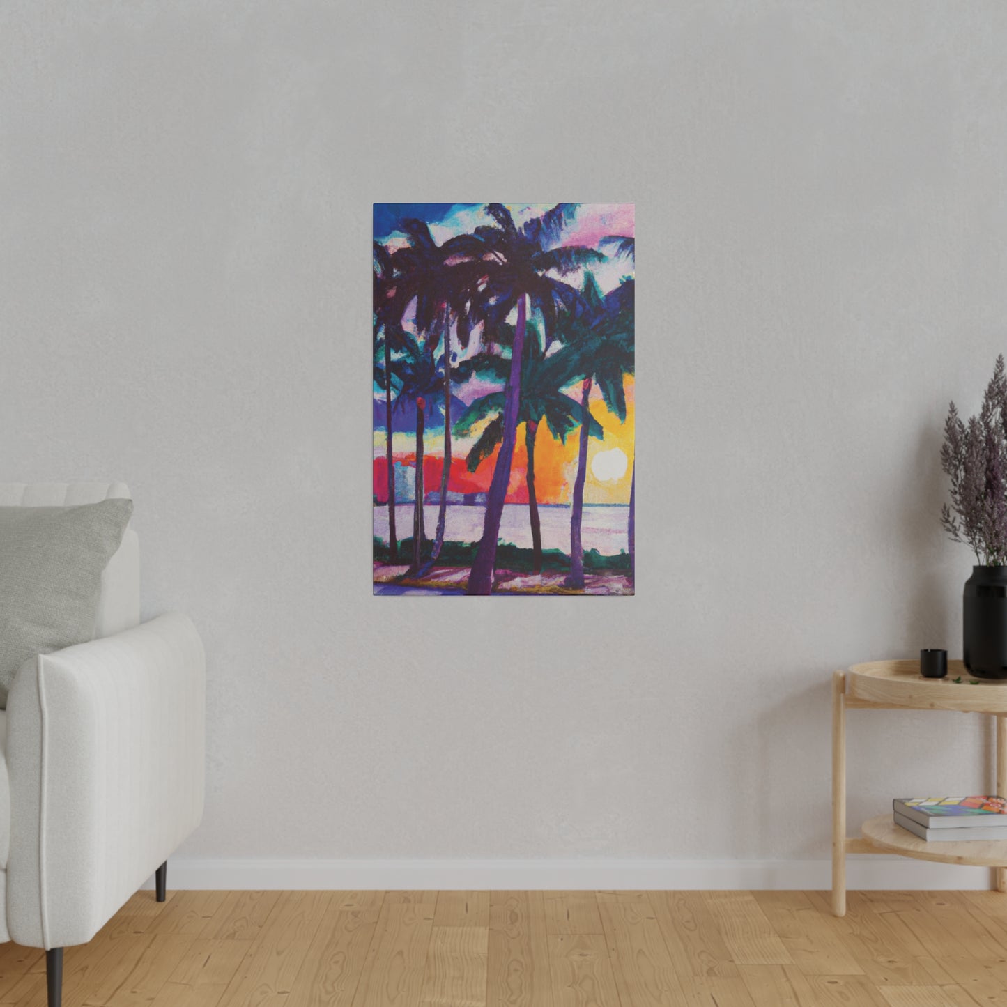 3259X - Miami Beach Sunset Painting Print | Miami | Beach | Sunset | Poster | Home Decor | Wall Art | Canvas
