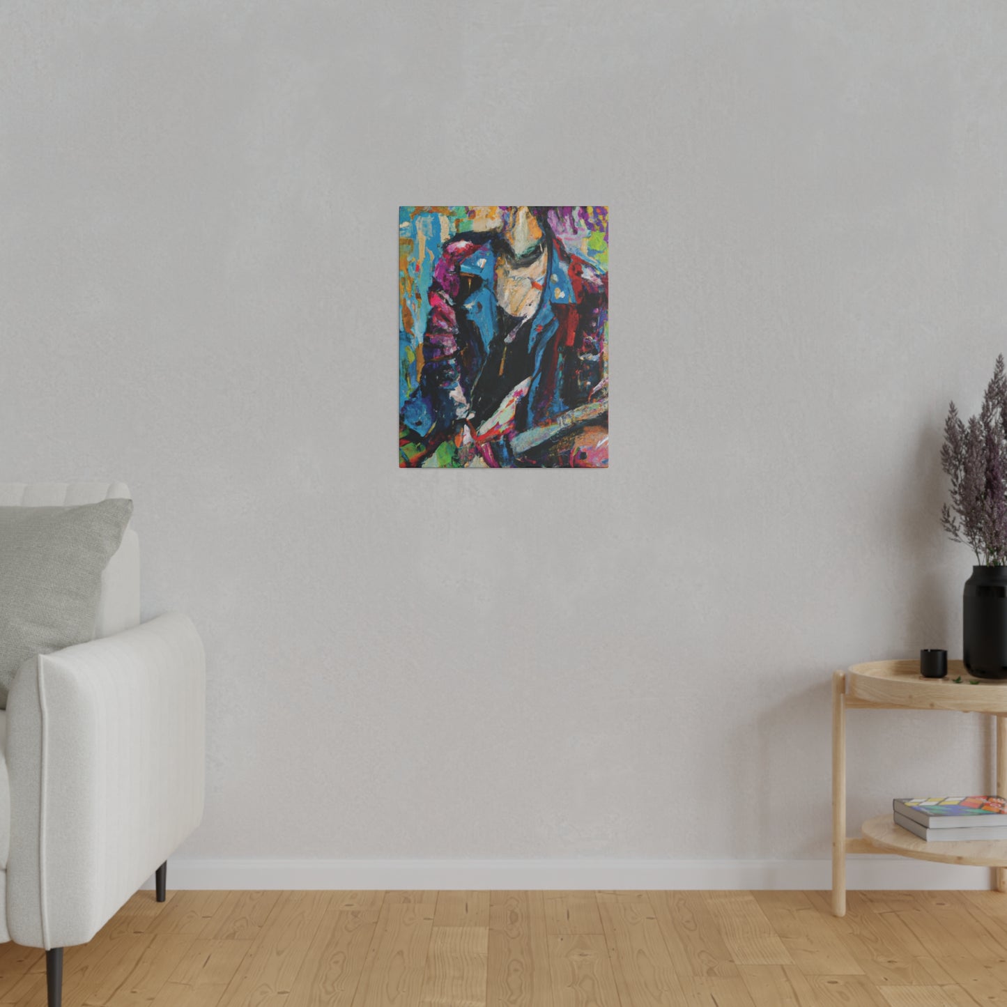 9653F - Rockstar Oil Painting Style Print | Poster | Home Decor | Wall Art | Music Art | Canvas