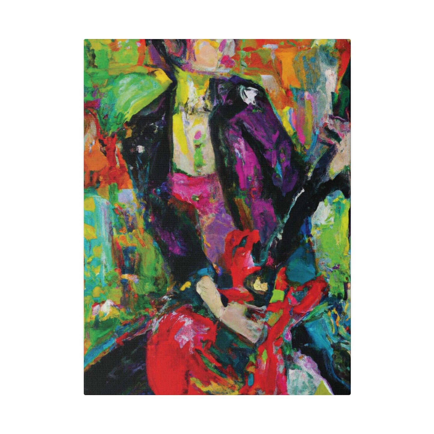 323O - Rockstar Oil Painting Style Print | Poster | Home Decor | Wall Art | Music Art | Canvas