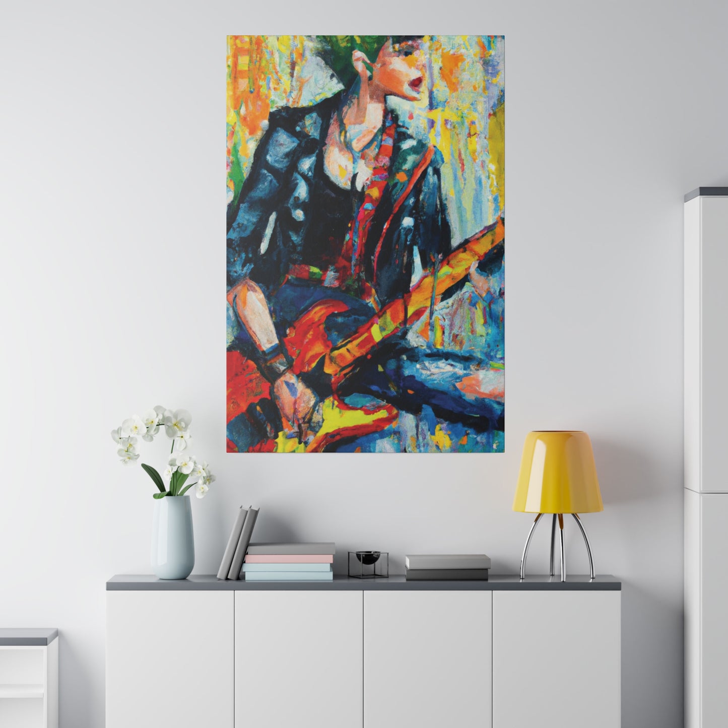 4573T - Rockstar Oil Painting Style Print | Poster | Home Decor | Wall Art | Music Art | Canvas