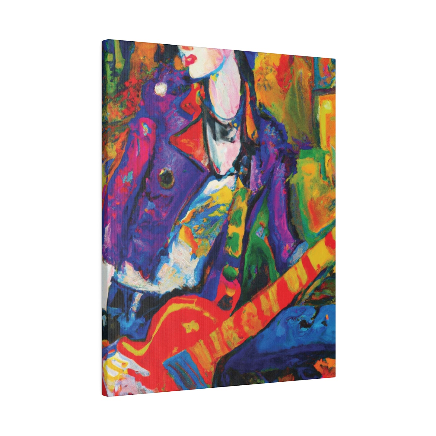 7368Q - Rockstar Oil Painting Style Print | Poster | Home Decor | Wall Art | Music Art | Canvas