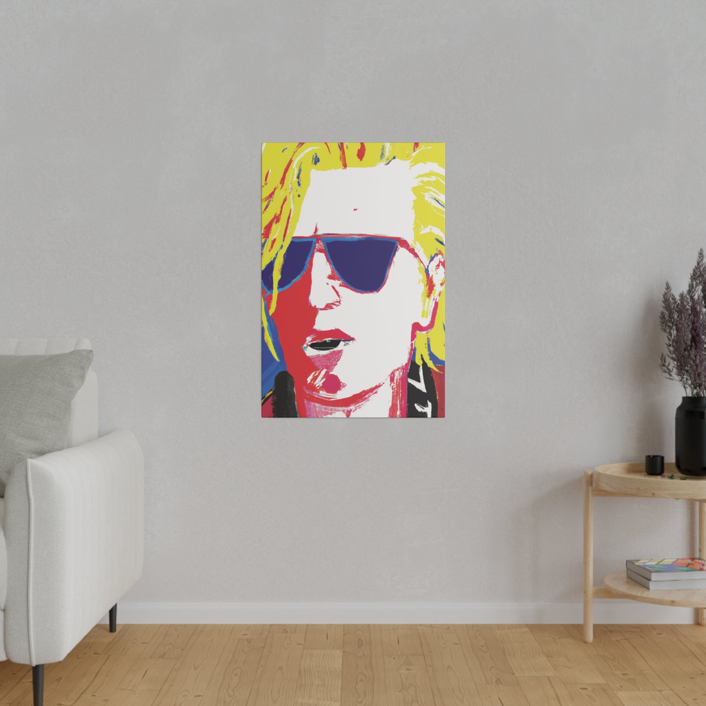 7405Y - Rockstar Painting Print | Face | Abstract | Poster | Home Decor | Wall Art | Music Art | Canvas