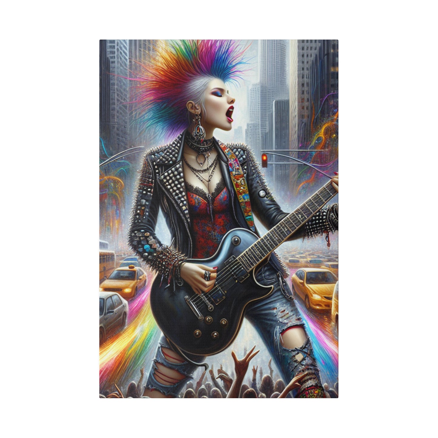 7301Z - Rockstar Oil Painting Style Print | Poster | Home Decor | Wall Art | Music Art | Canvas