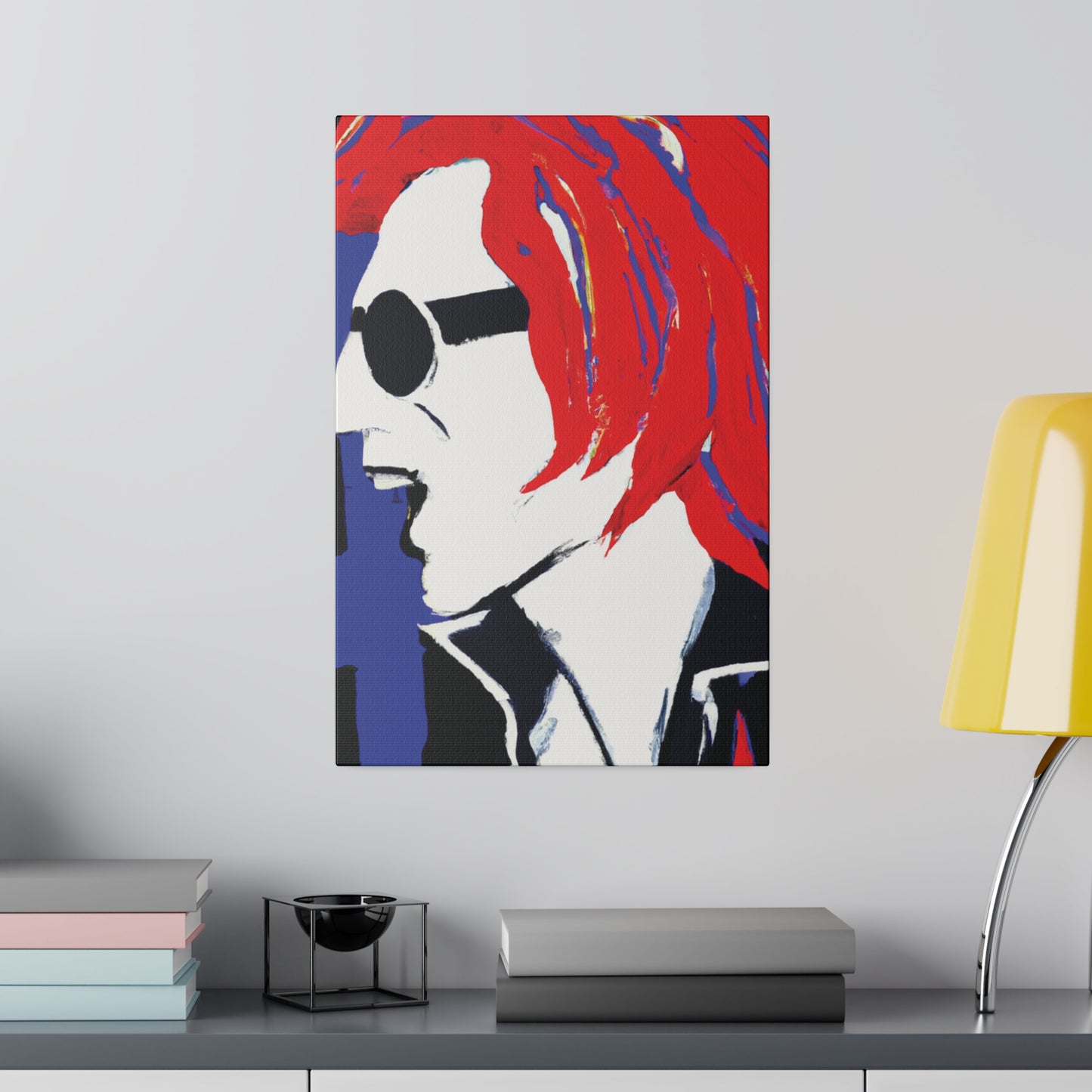 8372Z - Rockstar Painting Print | Face | Abstract | Poster | Home Decor | Wall Art | Music Art | Canvas