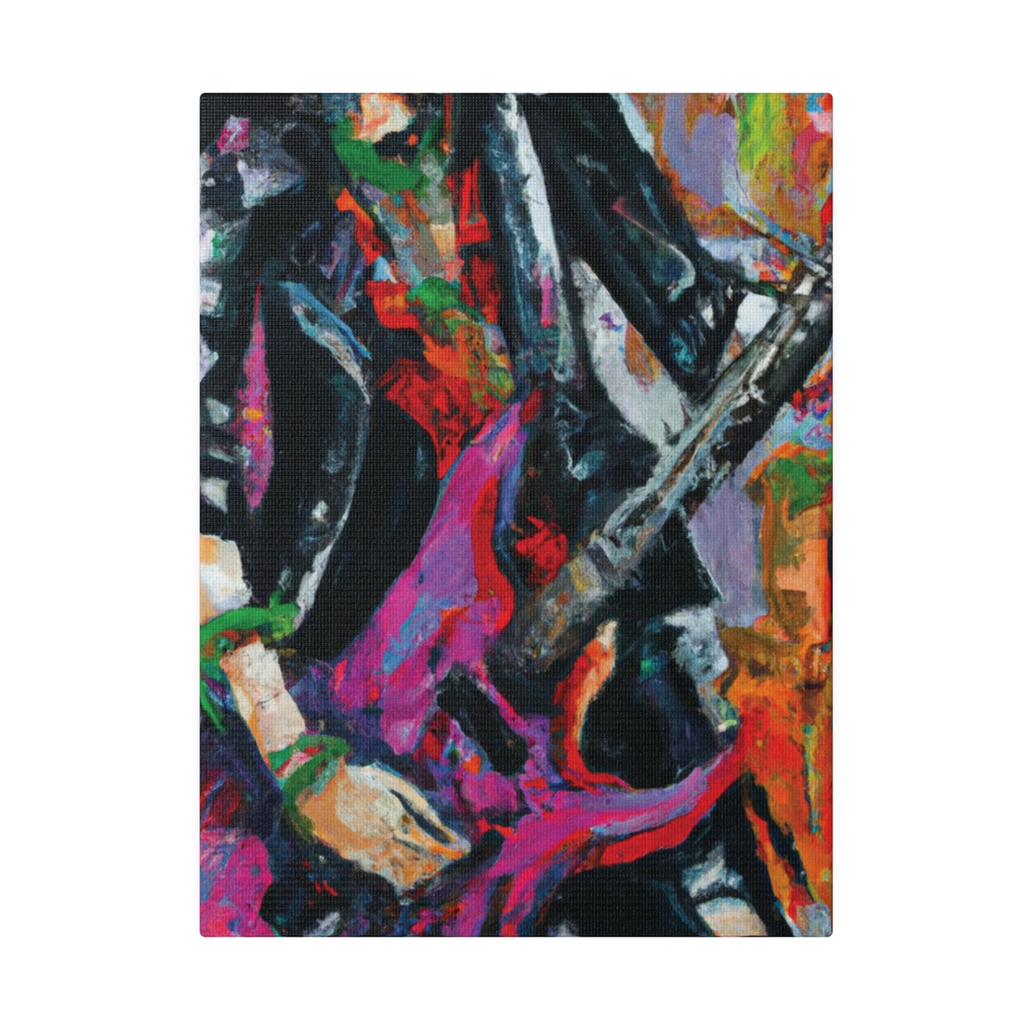 3622Z - Rockstar Oil Painting Style Print | Poster | Home Decor | Wall Art | Music Art | Canvas