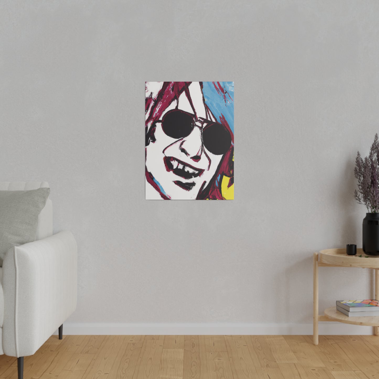 6455Z - Rockstar Painting Print | Face | Abstract | Poster | Home Decor | Wall Art | Music Art | Canvas