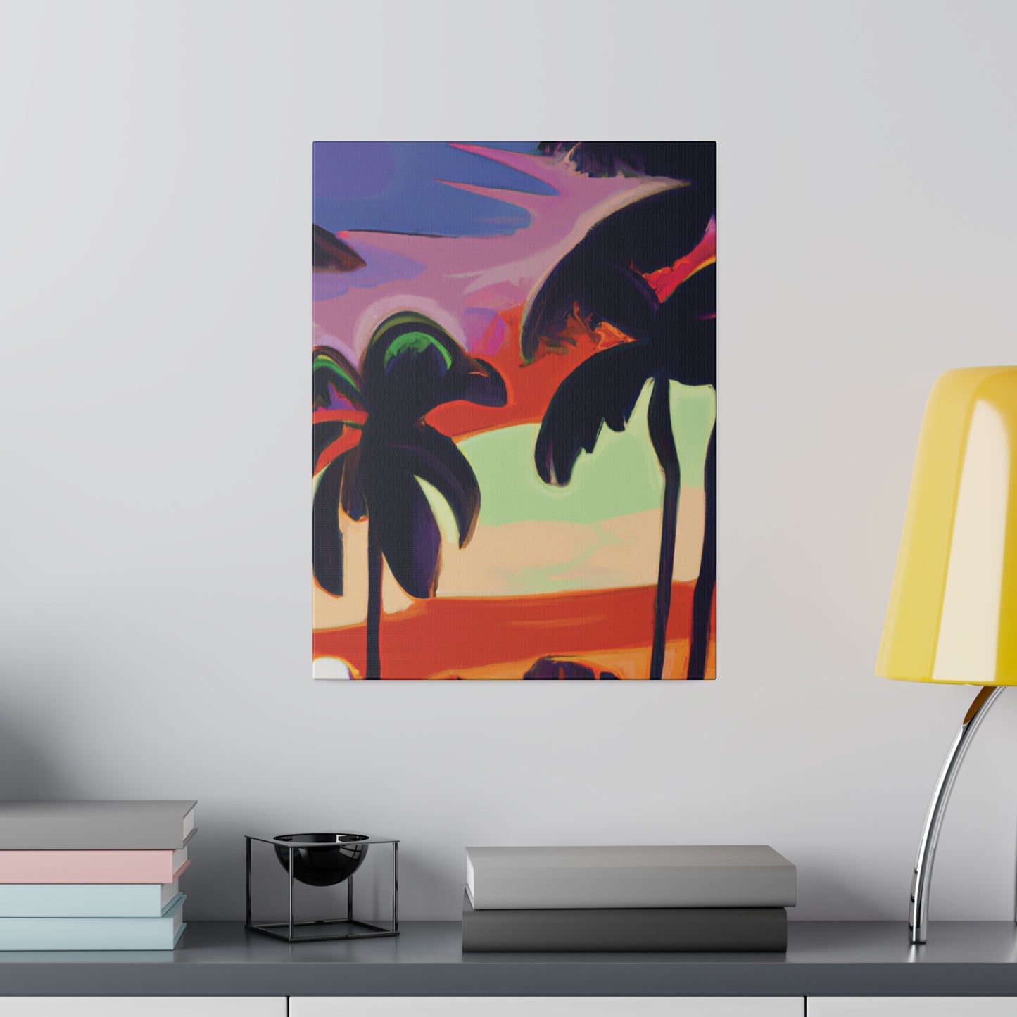 4438V - Miami Beach Sunset Painting Print | Miami | Beach | Sunset | Poster | Home Decor | Wall Art | Canvas