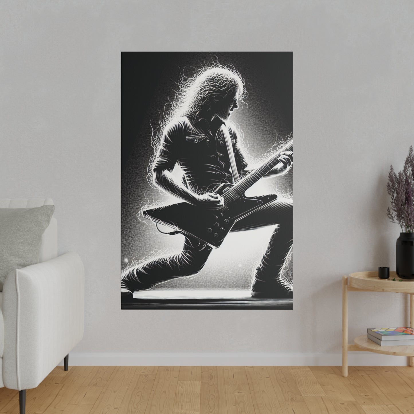 4987J - music art work, rockstar gifts, musician gift ideas, guitar art work, guitar artwork, guitar wall art canvas, playing guitar, decor