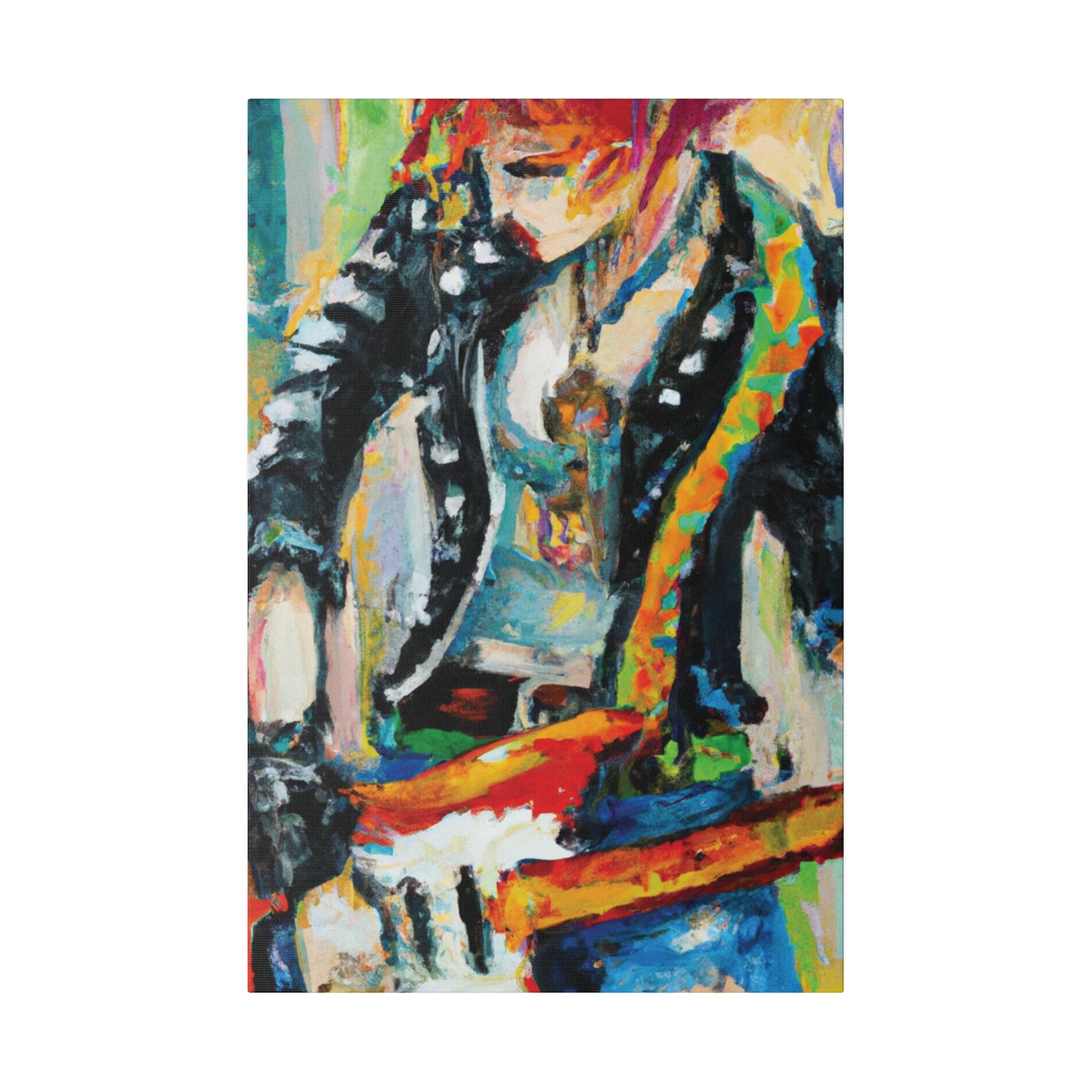 7581U - Rockstar Oil Painting Style Print | Poster | Home Decor | Wall Art | Music Art | Canvas