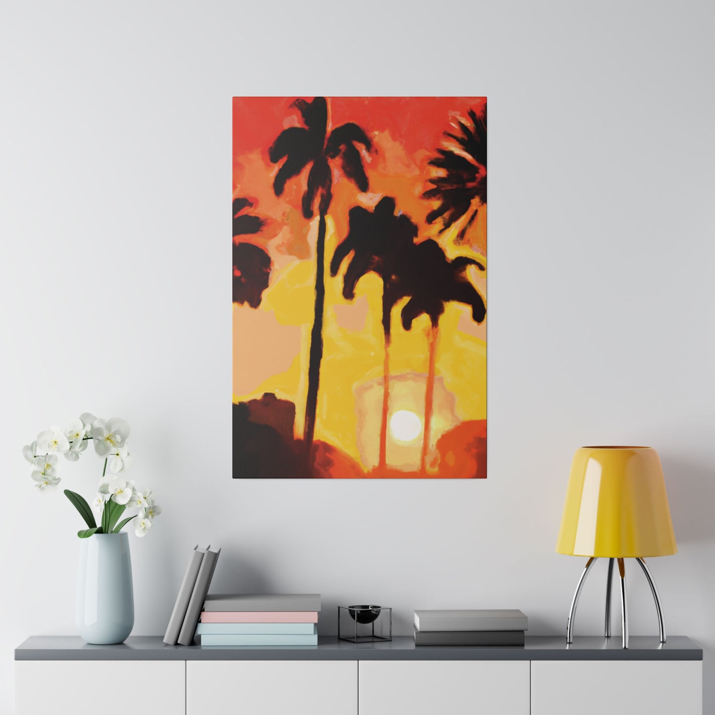 3259B - Miami Beach Sunset Painting Print | Miami | Beach | Sunset | Poster | Home Decor | Wall Art | Canvas