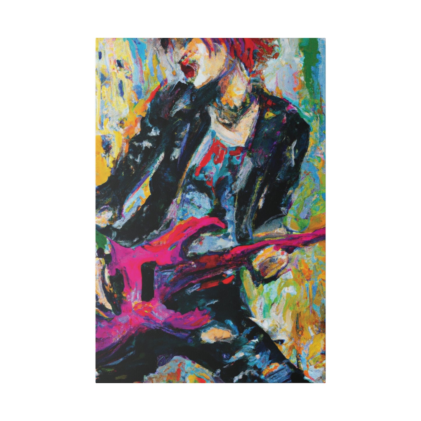 4567X - Rockstar Oil Painting Style Print | Poster | Home Decor | Wall Art | Music Art | Canvas