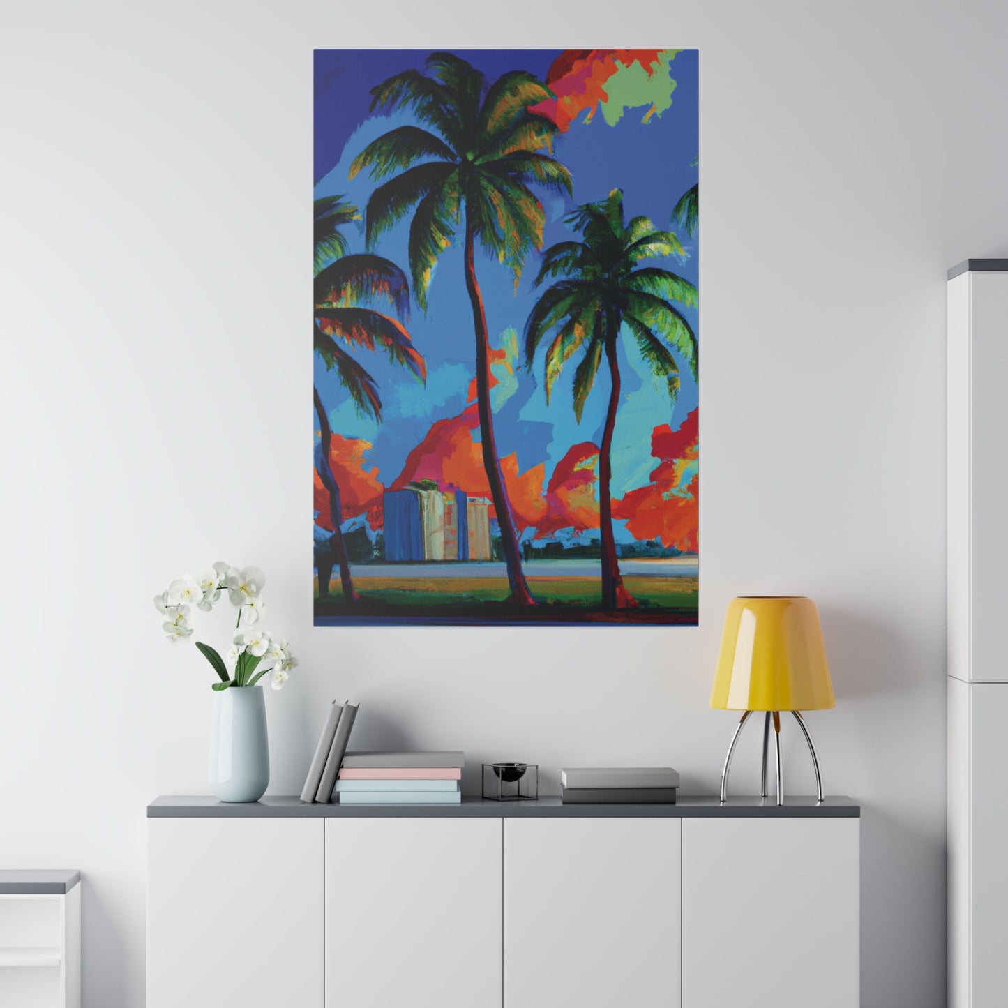 7382G - Miami Beach Sunset Painting Print | Miami | Beach | Sunset | Poster | Home Decor | Wall Art | Canvas