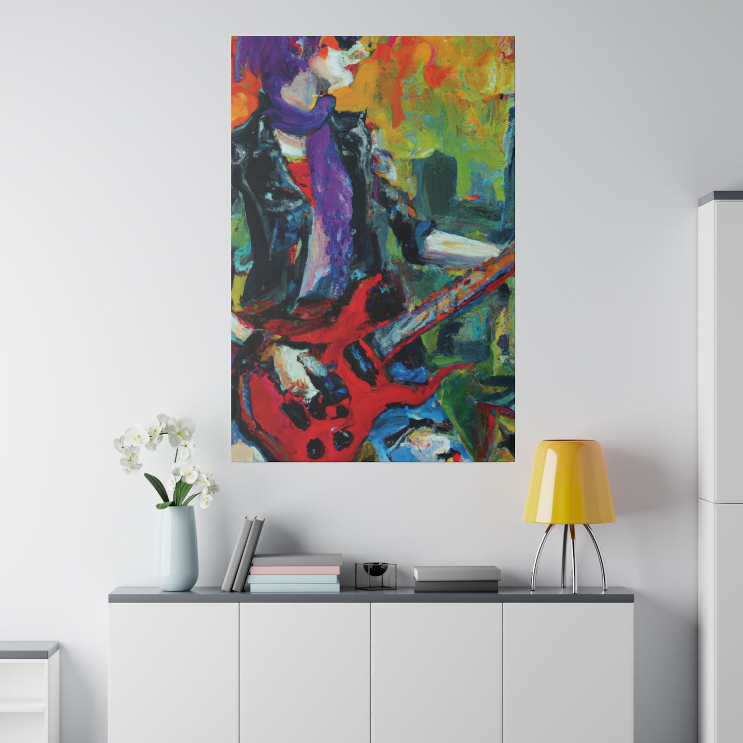 9823K - Rockstar Oil Painting Style Print | Poster | Home Decor | Wall Art | Music Art | Canvas