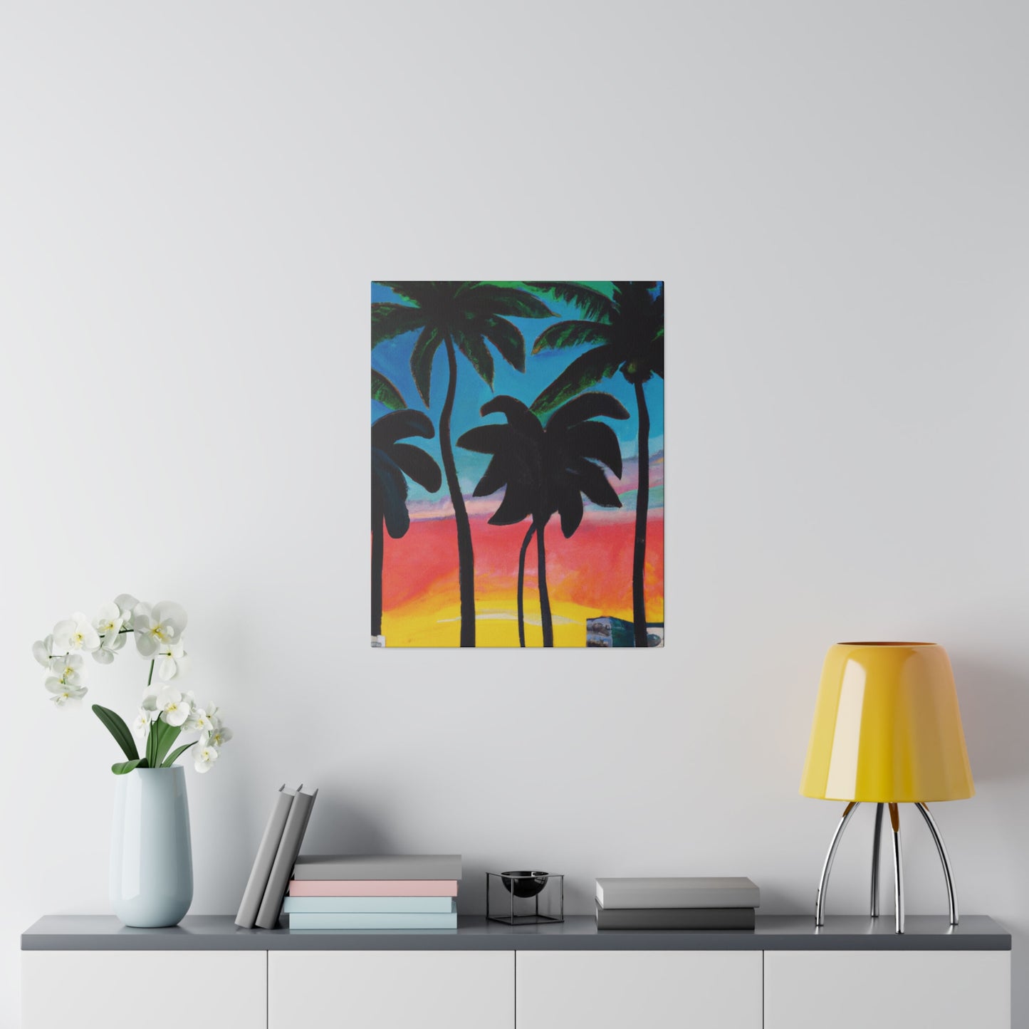 7322T - Miami Beach Sunset Painting Print | Miami | Beach | Sunset | Poster | Home Decor | Wall Art | Canvas