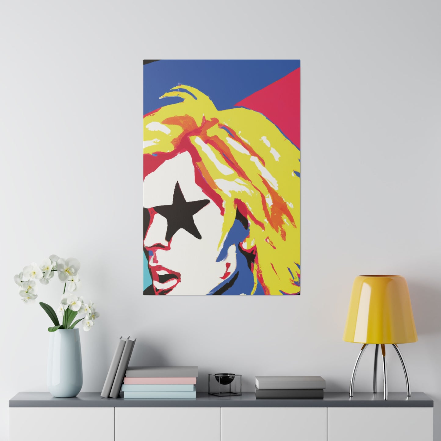 5402P - Rockstar Painting Print | Face | Abstract | Poster | Home Decor | Wall Art | Music Art | Canvas