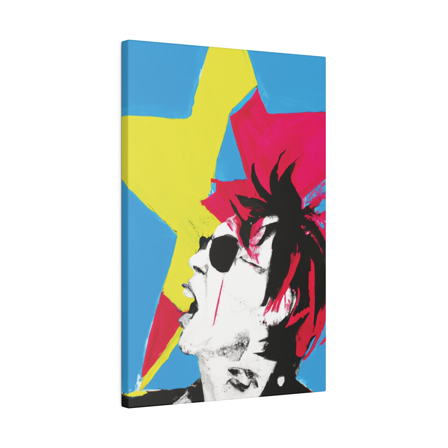 7179X - Rockstar Painting Print | Face | Abstract | Poster | Home Decor | Wall Art | Music Art | Canvas