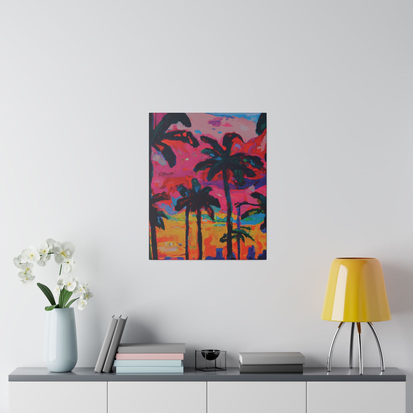 2821A - Miami Beach Sunset Painting Print | Miami | Beach | Sunset | Poster | Home Decor | Wall Art | Canvas