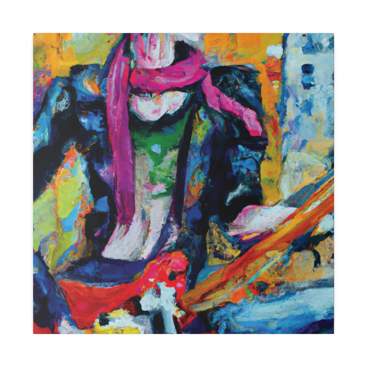 2736R - Rockstar Oil Painting Style Print | Poster | Home Decor | Wall Art | Music Art | Canvas