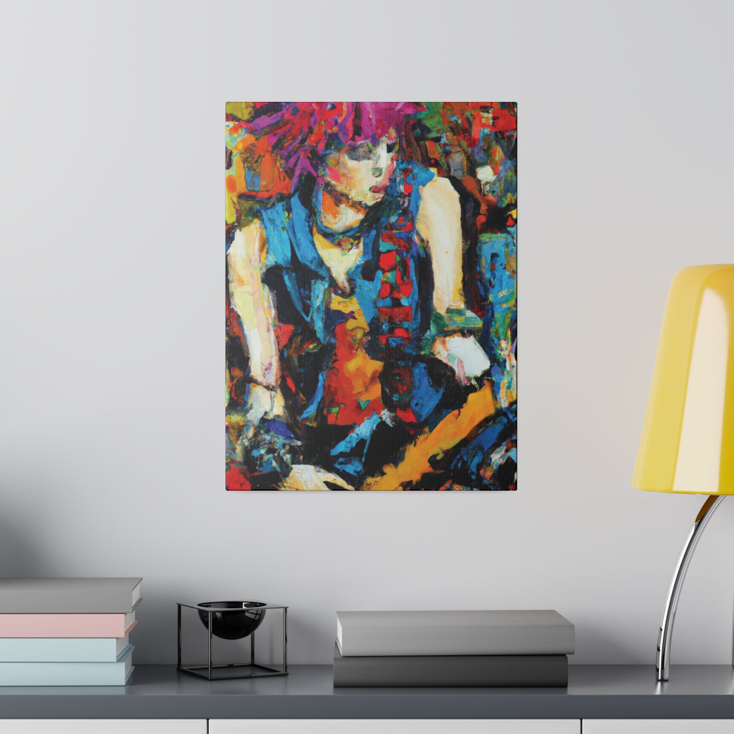 5373K - Rockstar Oil Painting Style Print | Poster | Home Decor | Wall Art | Music Art | Canvas