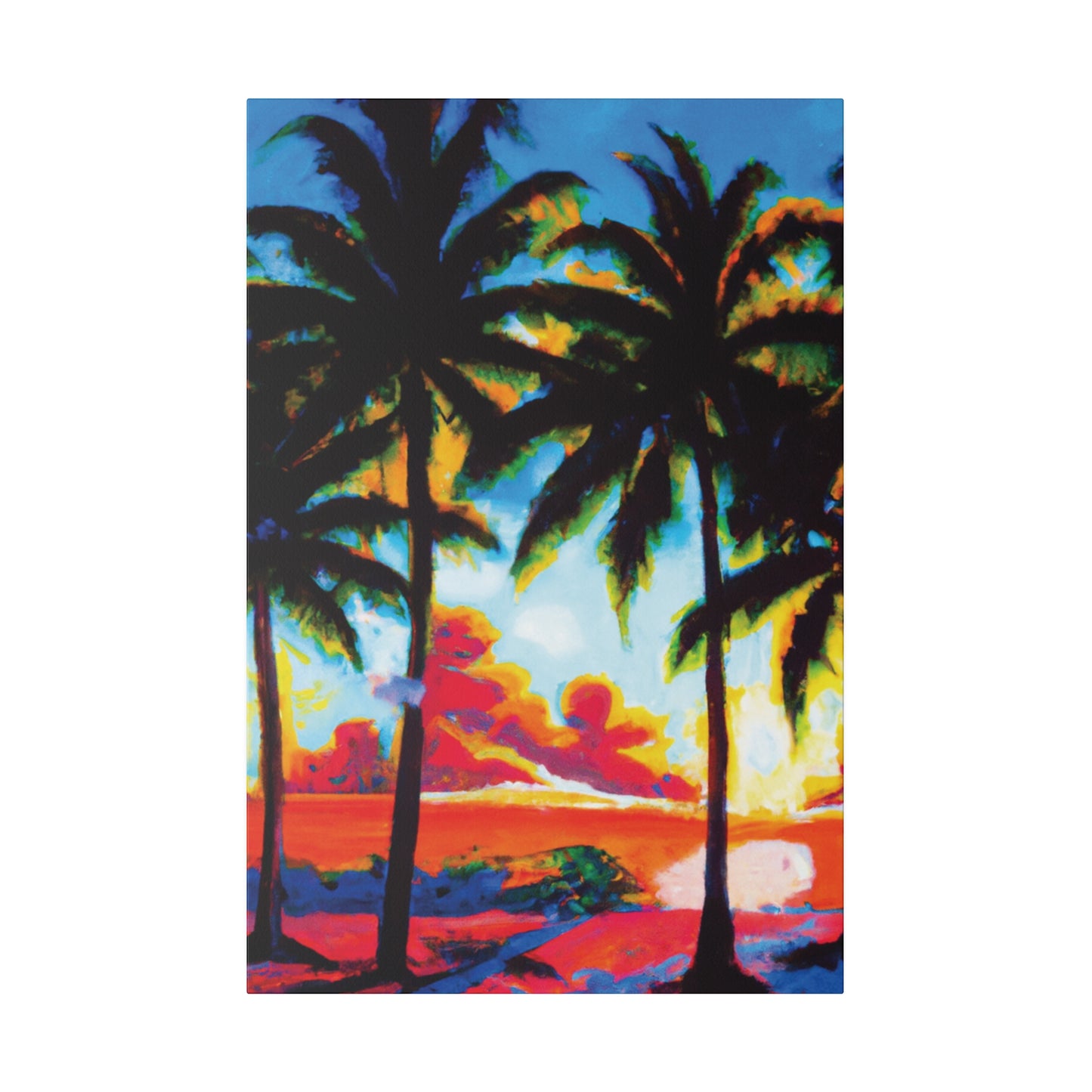 941Q - Miami Beach Sunset Painting Print | Miami | Beach | Sunset | Poster | Home Decor | Wall Art | Canvas