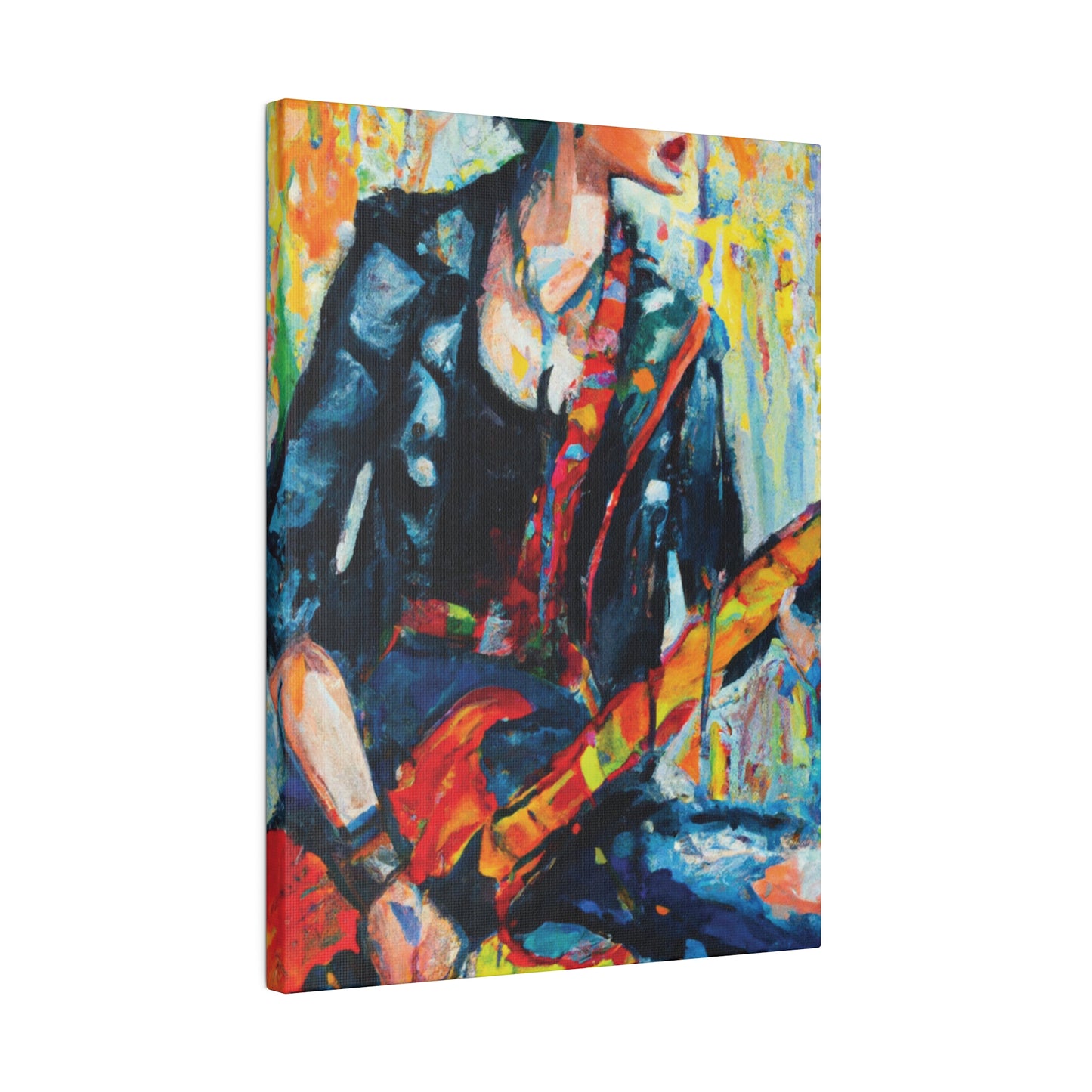 4573T - Rockstar Oil Painting Style Print | Poster | Home Decor | Wall Art | Music Art | Canvas