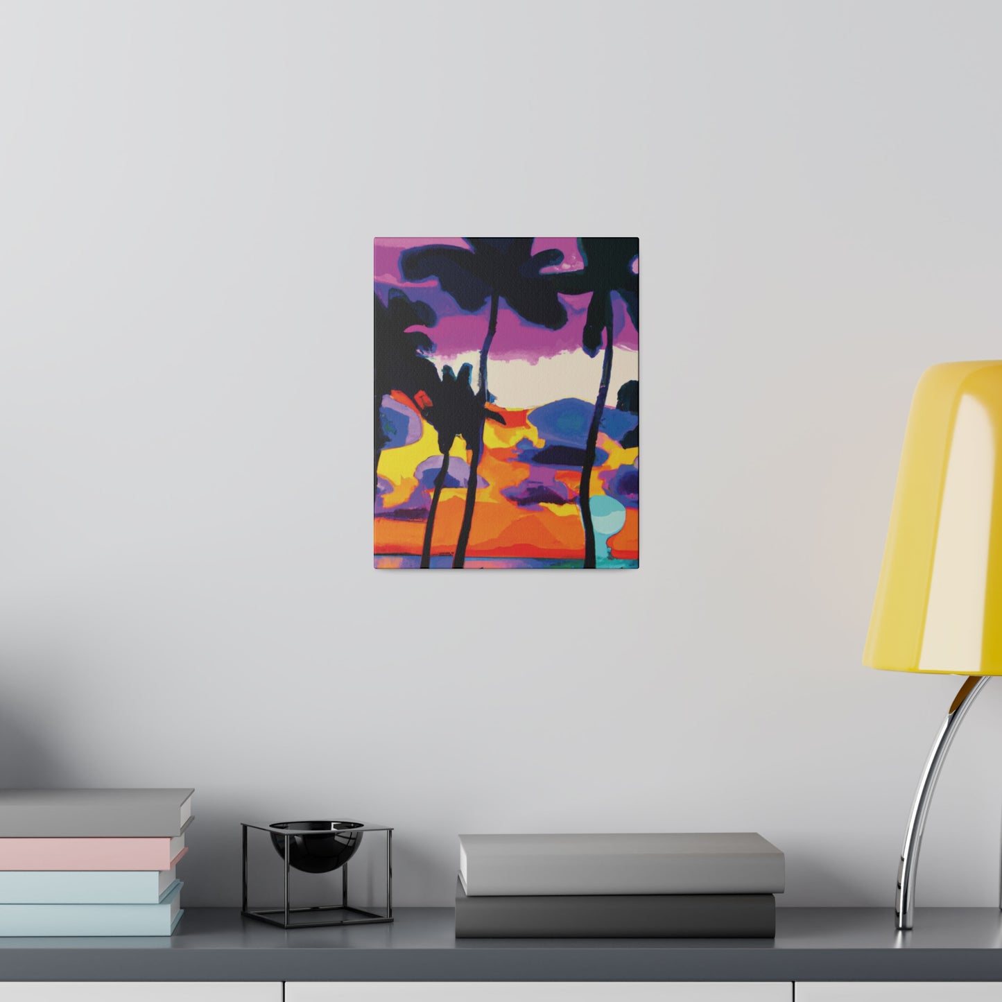 7455H - Miami Beach Sunset Painting Print | Miami | Beach | Sunset | Poster | Home Decor | Wall Art | Canvas