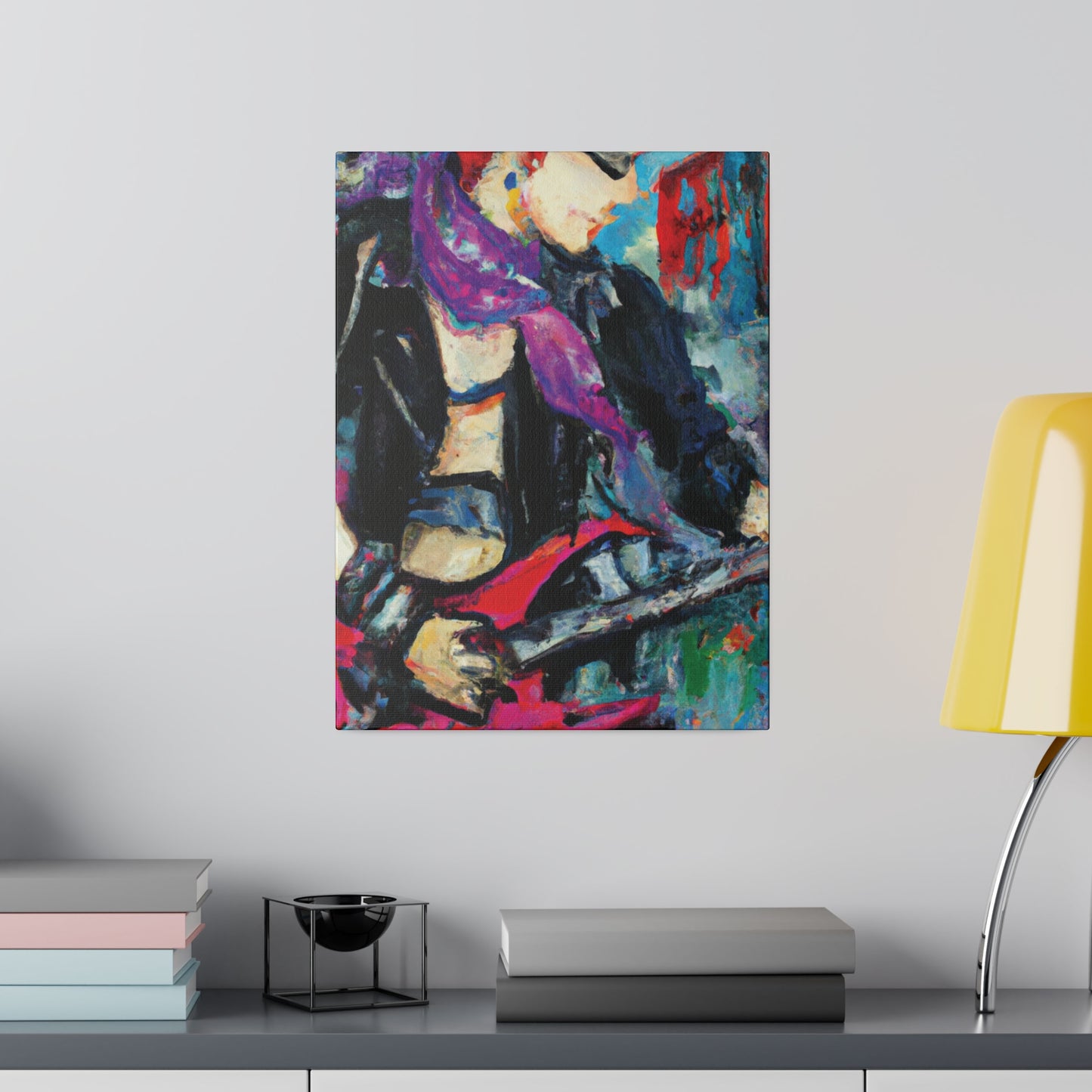 208D - Rockstar Oil Painting Style Print | Poster | Home Decor | Wall Art | Music Art | Canvas