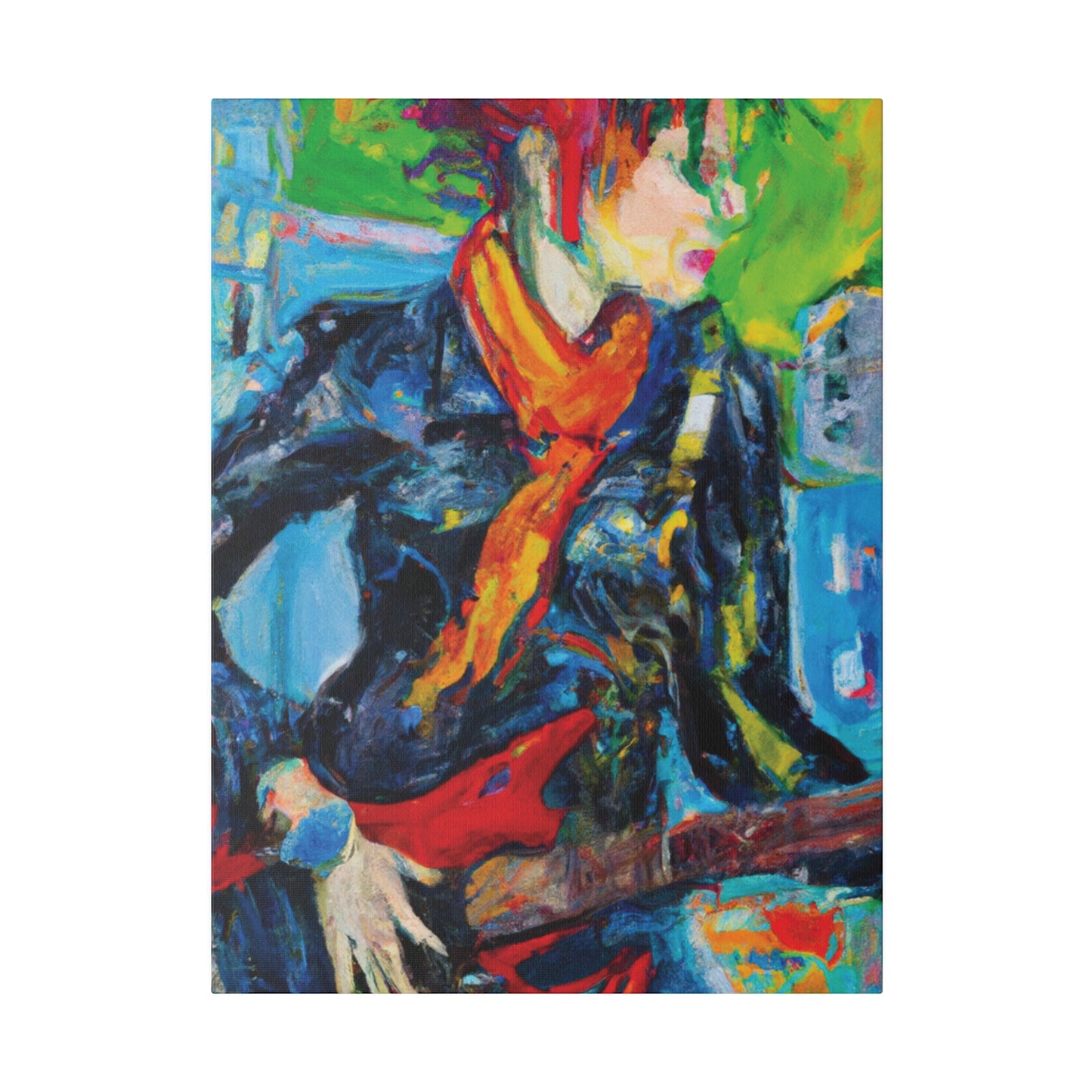 935O - Rockstar Oil Painting Style Print | Poster | Home Decor | Wall Art | Music Art | Canvas