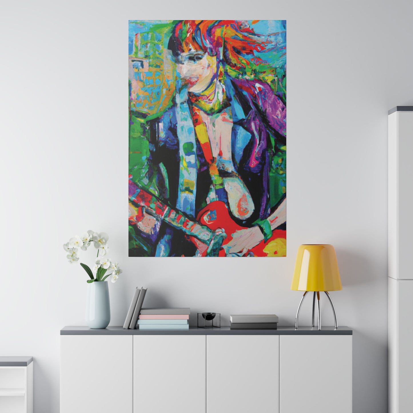 3136H - Rockstar Oil Painting Style Print | Poster | Home Decor | Wall Art | Music Art | Canvas