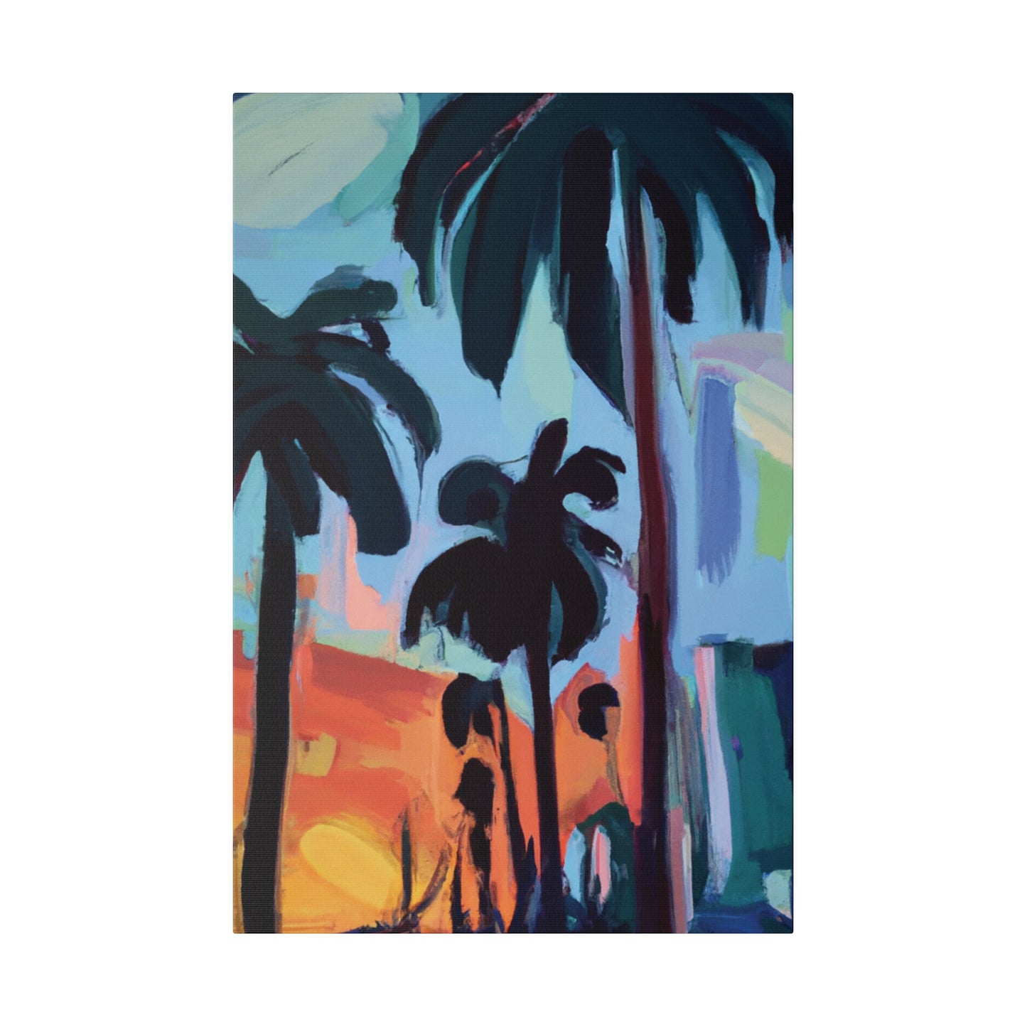 3524Z - Miami Beach Sunset Painting Print | Miami | Beach | Sunset | Poster | Home Decor | Wall Art | Canvas