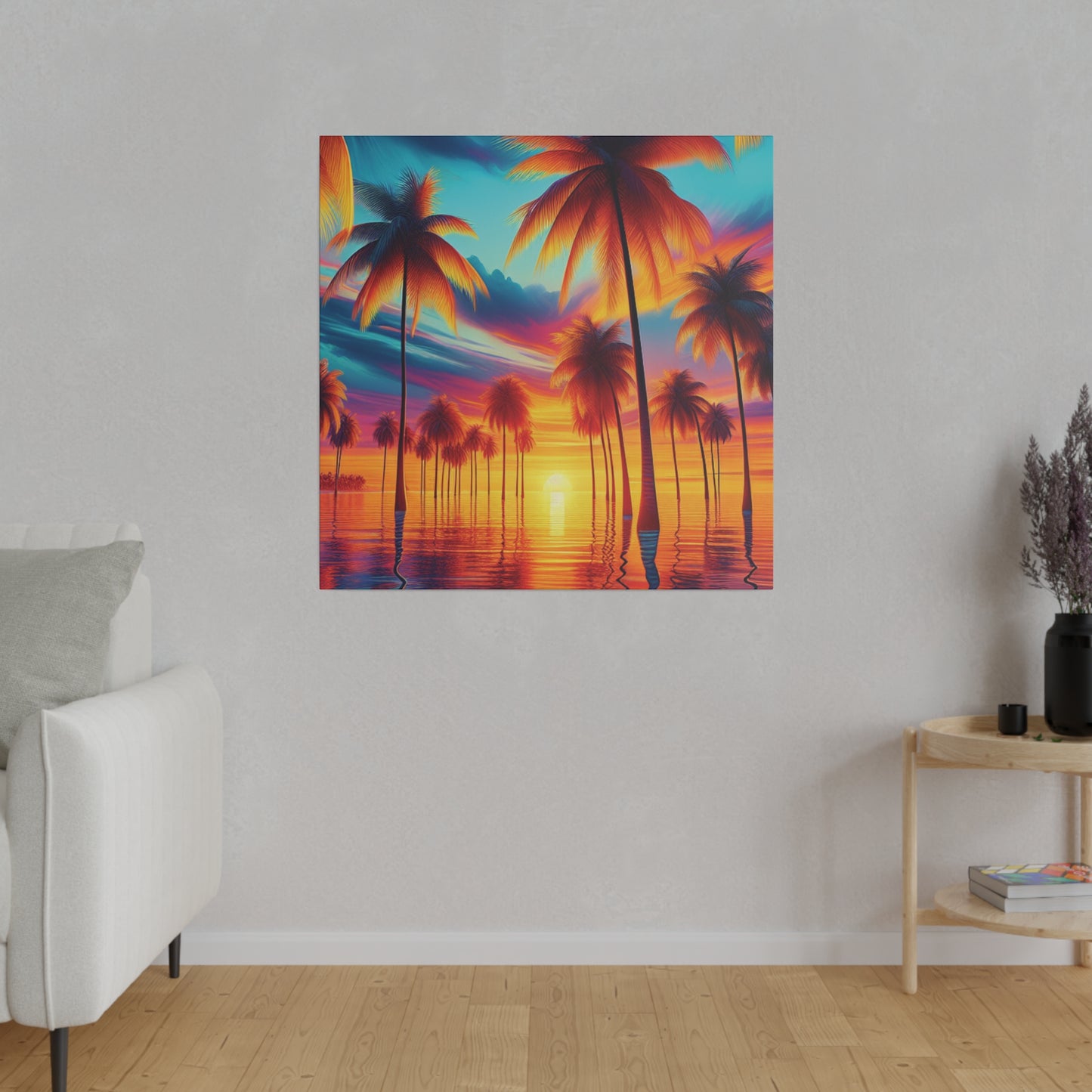 8235F - Miami Beach Sunset Painting Print | Miami | Beach | Sunset | Poster | Home Decor | Wall Art | Canvas