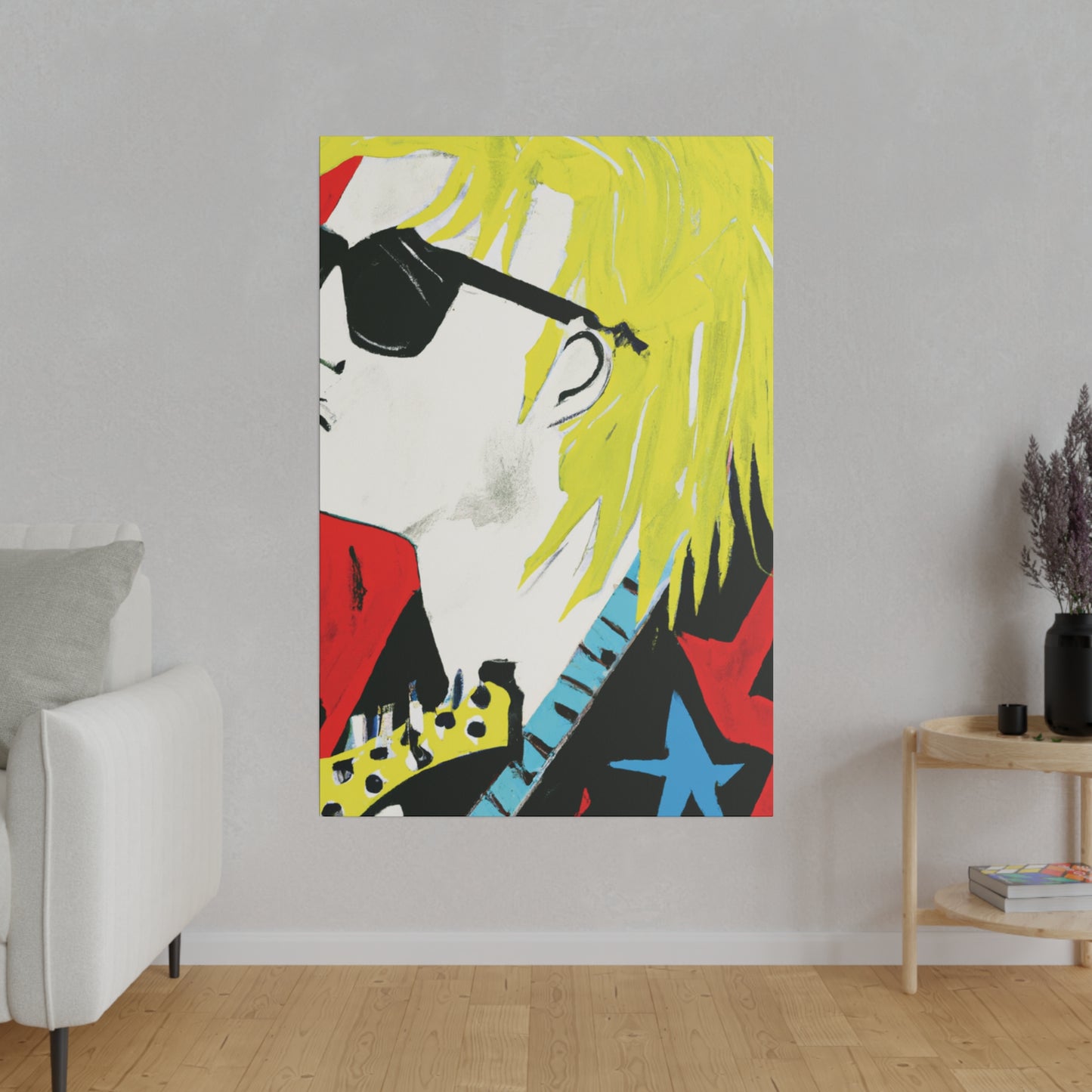 6755U - Rockstar Painting Print | Face | Abstract | Poster | Home Decor | Wall Art | Music Art | Canvas