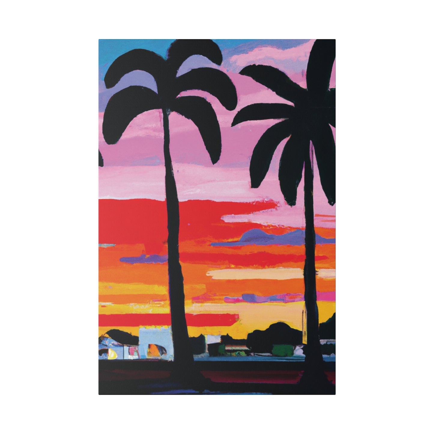 8284X - Miami Beach Sunset Painting Print | Miami | Beach | Sunset | Poster | Home Decor | Wall Art | Canvas