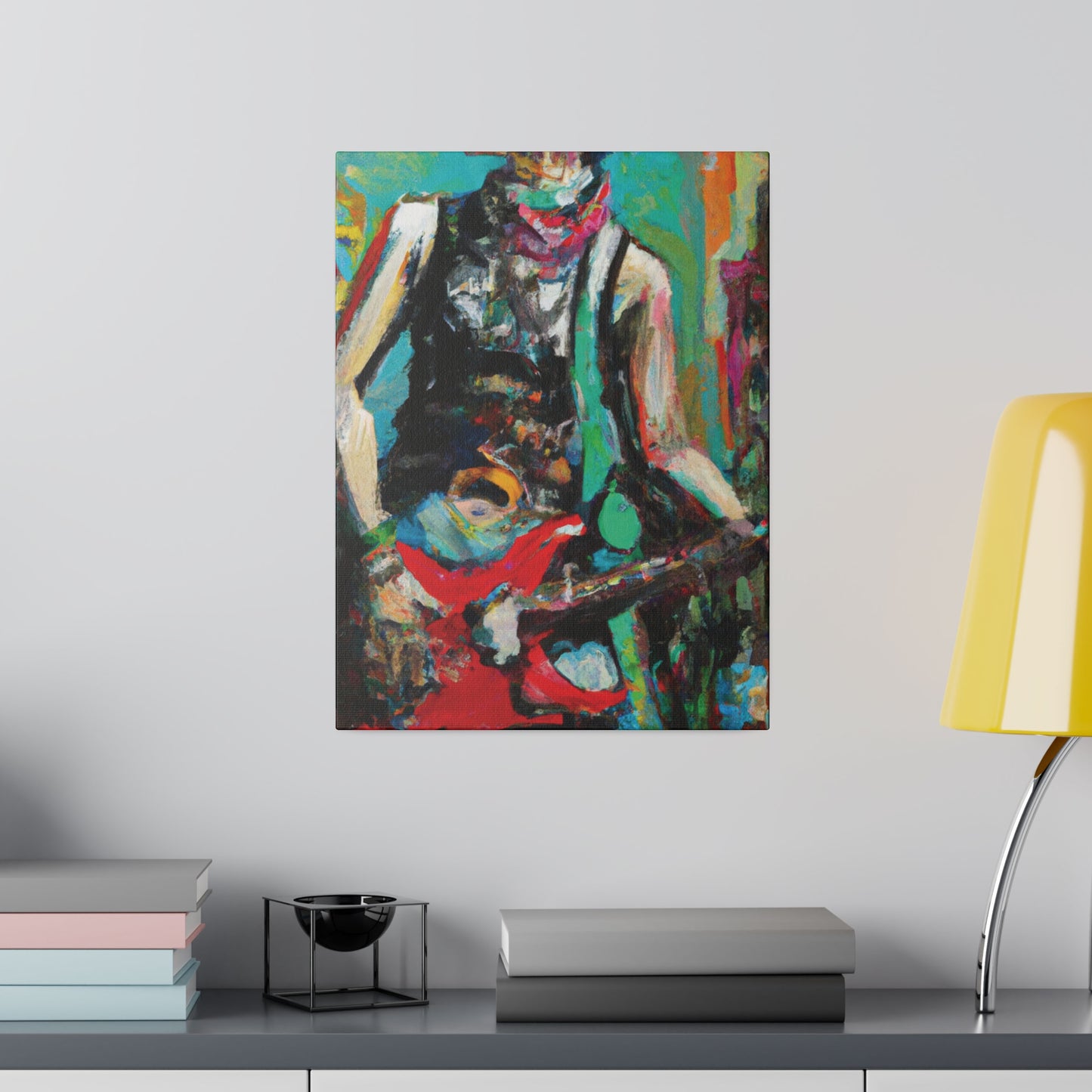 9287Z - Rockstar Oil Painting Style Print | Poster | Home Decor | Wall Art | Music Art | Canvas