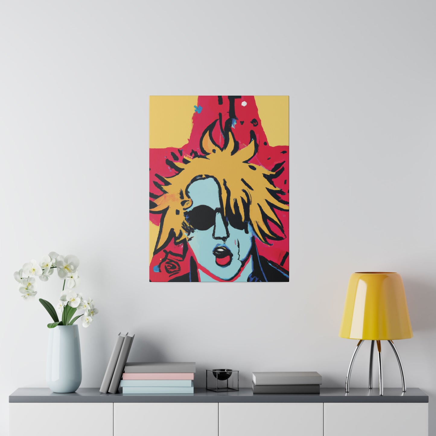 8143X - Rockstar Painting Print | Face | Abstract | Poster | Home Decor | Wall Art | Music Art | Canvas